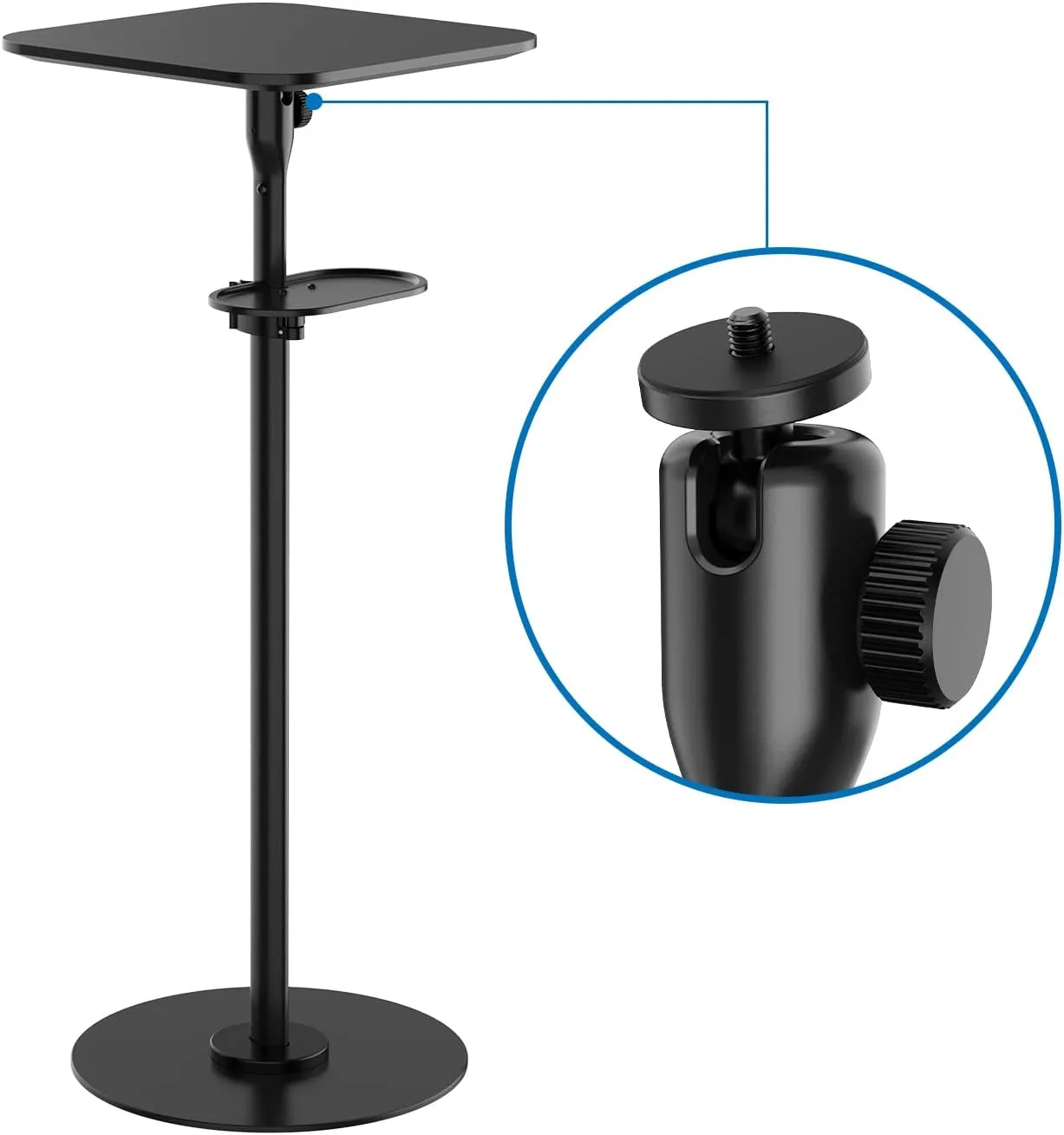 Mount-It! Dual Use Projector Stand, 2 Mounting Options: 1/4" Screw and Platform Portable Projector Stand For Mini Projectors