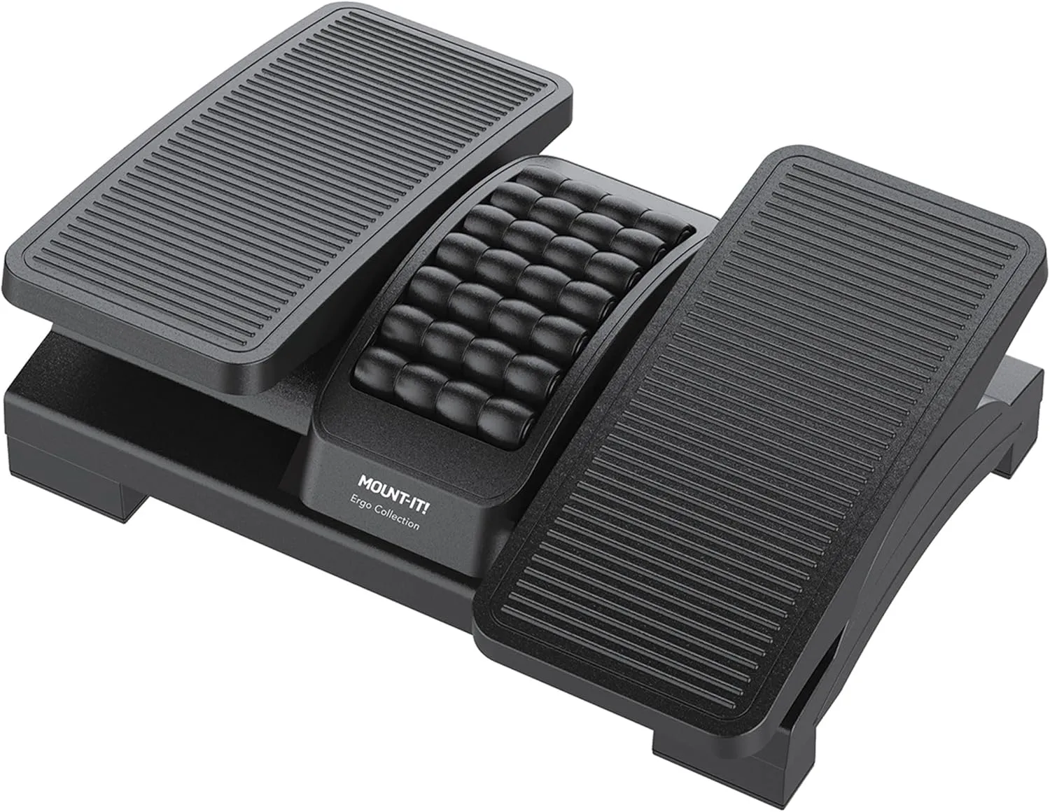 Mount-It! Ergonomic Footrest, Tilt Adjustable Individual Platforms, Height Adjustable Foot Rest with Massage Surface