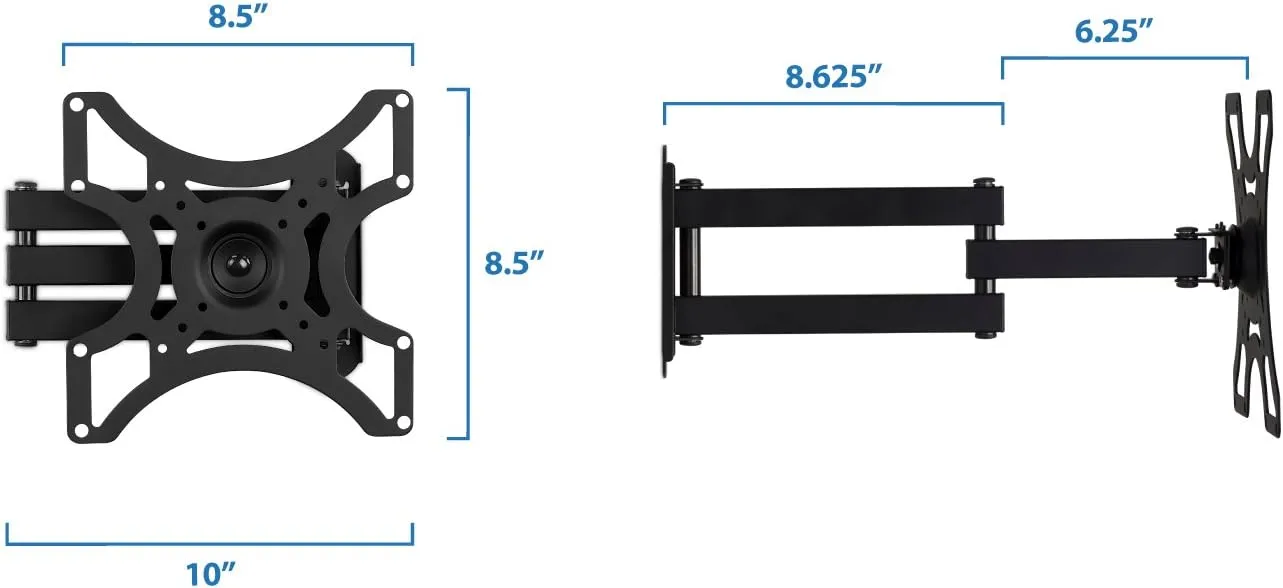 Mount-It! TV Wall Mount Bracket with Full Motion Arm Fits 13-42” Flat Screen TVs VESA 75, 100, 200