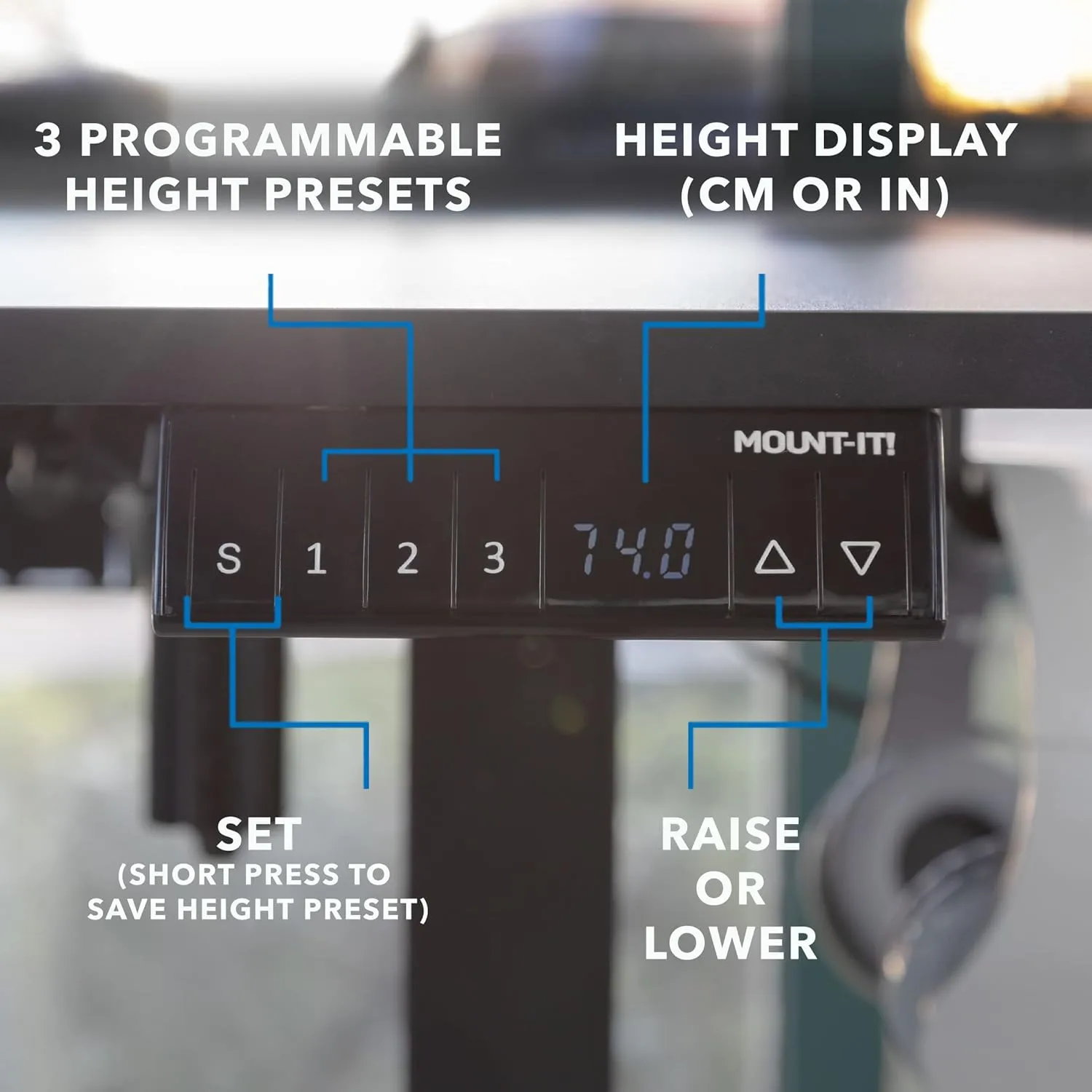 Mount-It! L Shaped Electric Standing Desk - Large Adjustable Corner Sit-Stand Desk