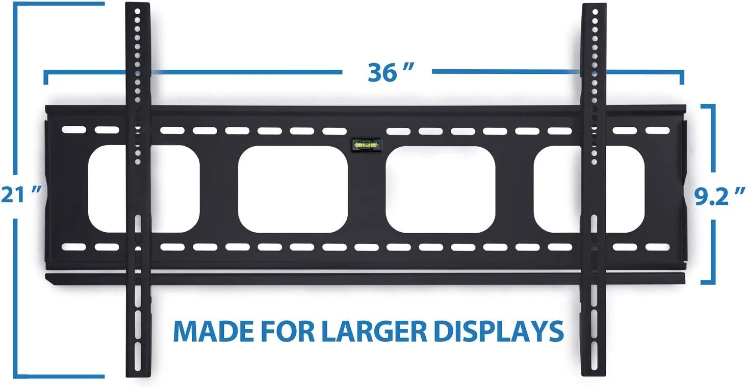 Mount-It! Low-Profile TV Mount | Flush Large TV Wall Mount | Slim Fixed Wall Mounting Bracket for 42-70 in. Screen Displays