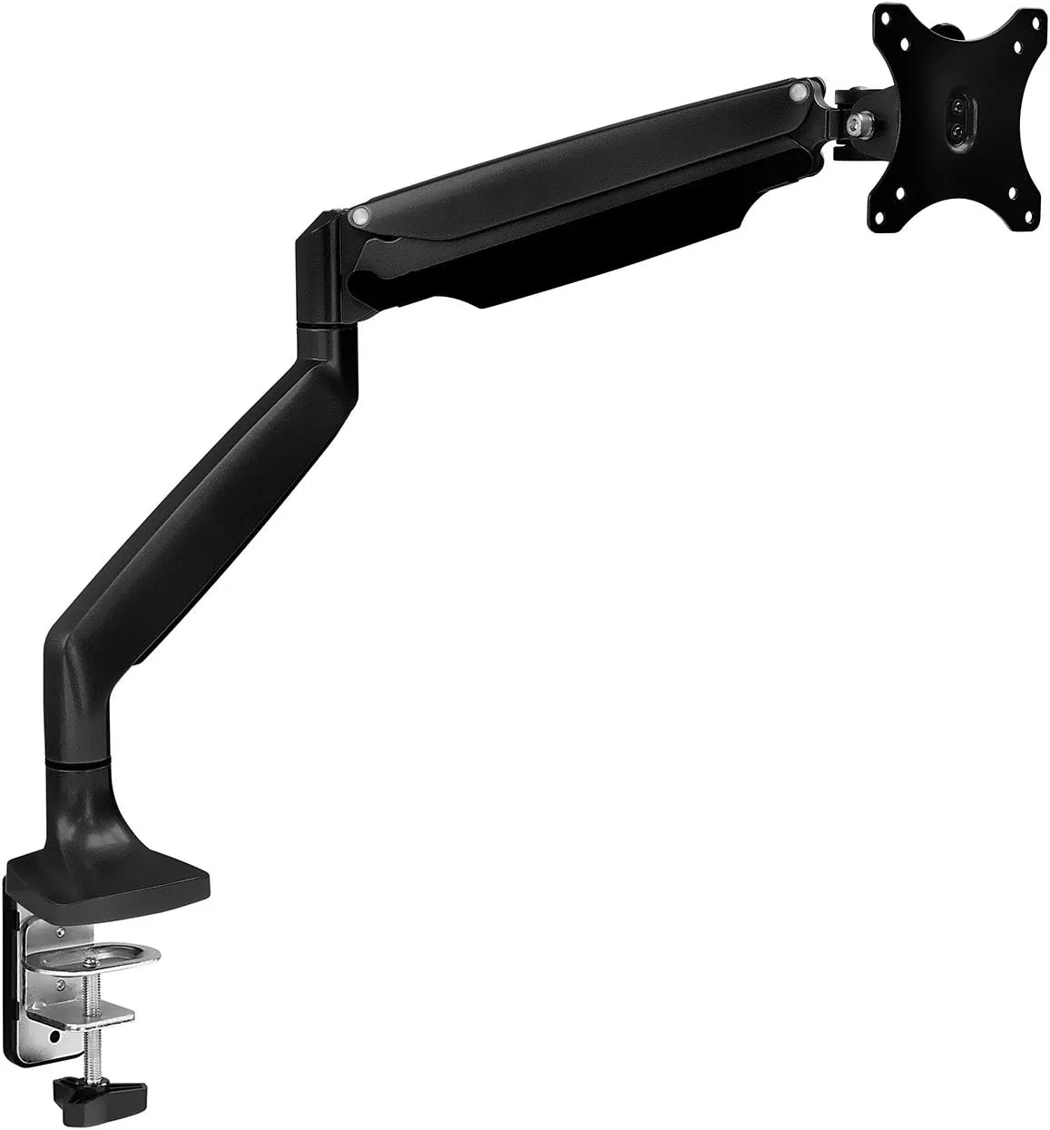 Mount-It! Single Monitor Arm Desk Mount | Gas Spring Monitor Arm | Full Motion Articulating Height Adjustable | Fits 21 22