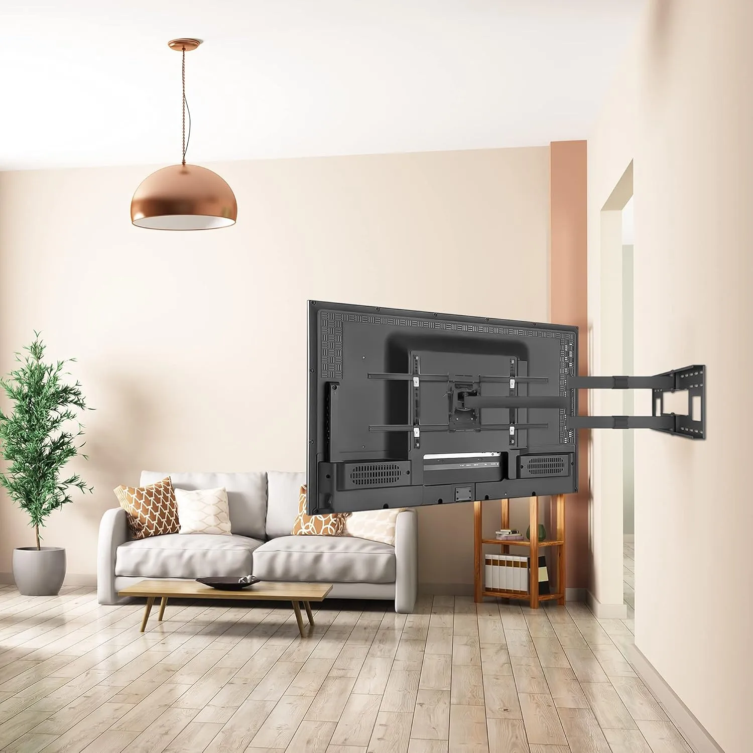 Mount-It! Long Arm TV Mount, Full Motion Wall Bracket with 40 inch Extension Articulating Arm, Fits Screen Sizes 42, 47, 50