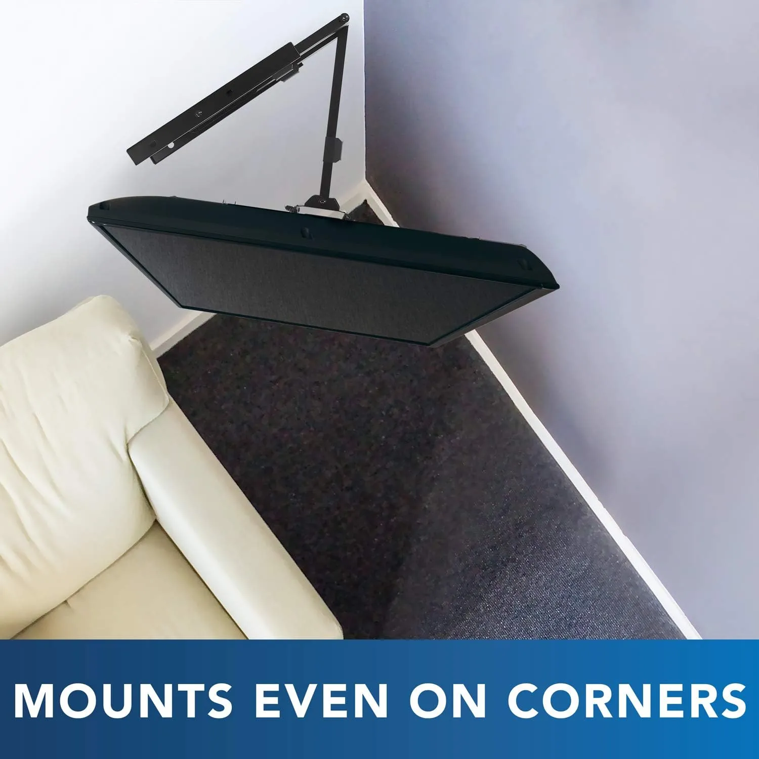 Mount-It! Long Arm TV Mount, Full Motion Wall Bracket with 40 inch Extension Articulating Arm, Fits Screen Sizes 42, 47, 50