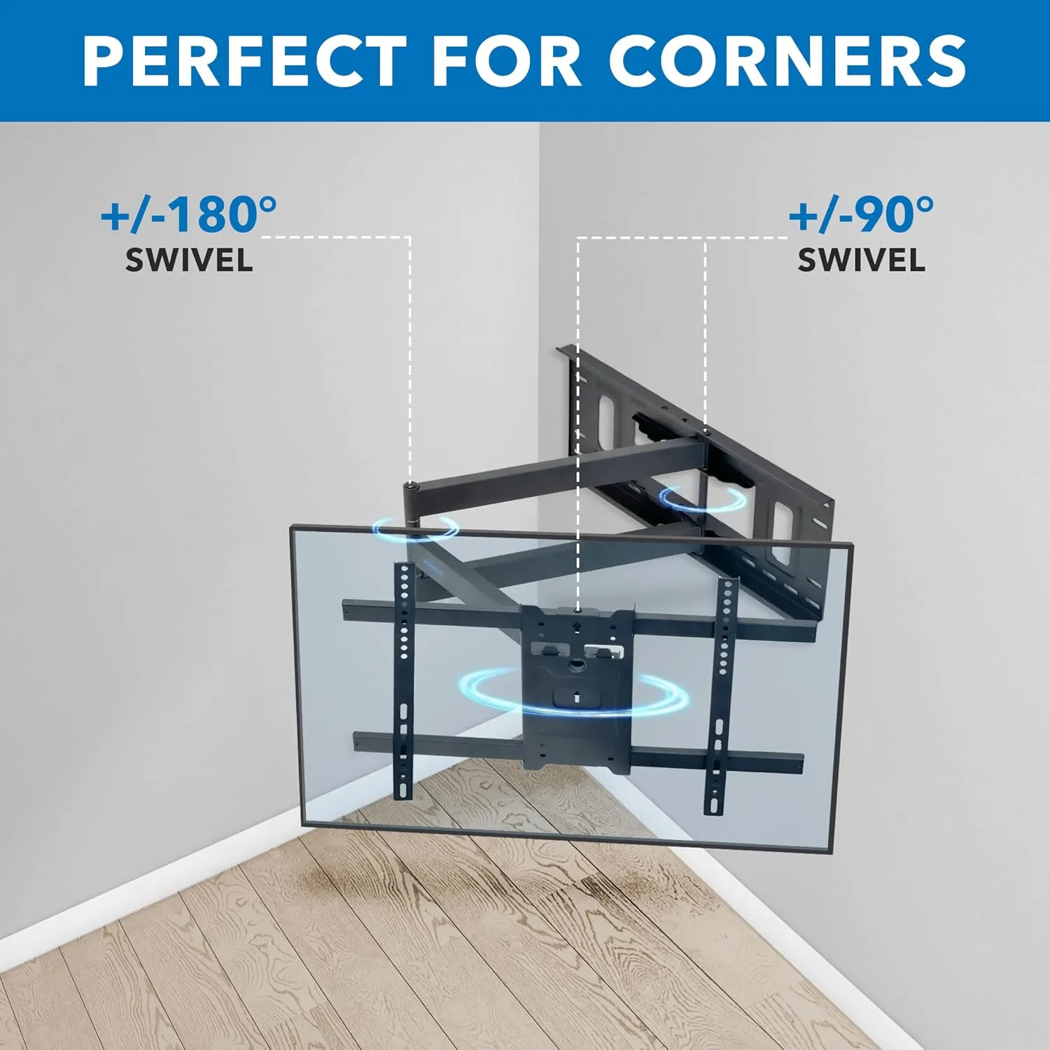 Mount-It! Long Arm TV Mount, Full Motion Long Extension Wall Bracket with 38.5 inch Extension,TV Wall Mount Fits Screens 40
