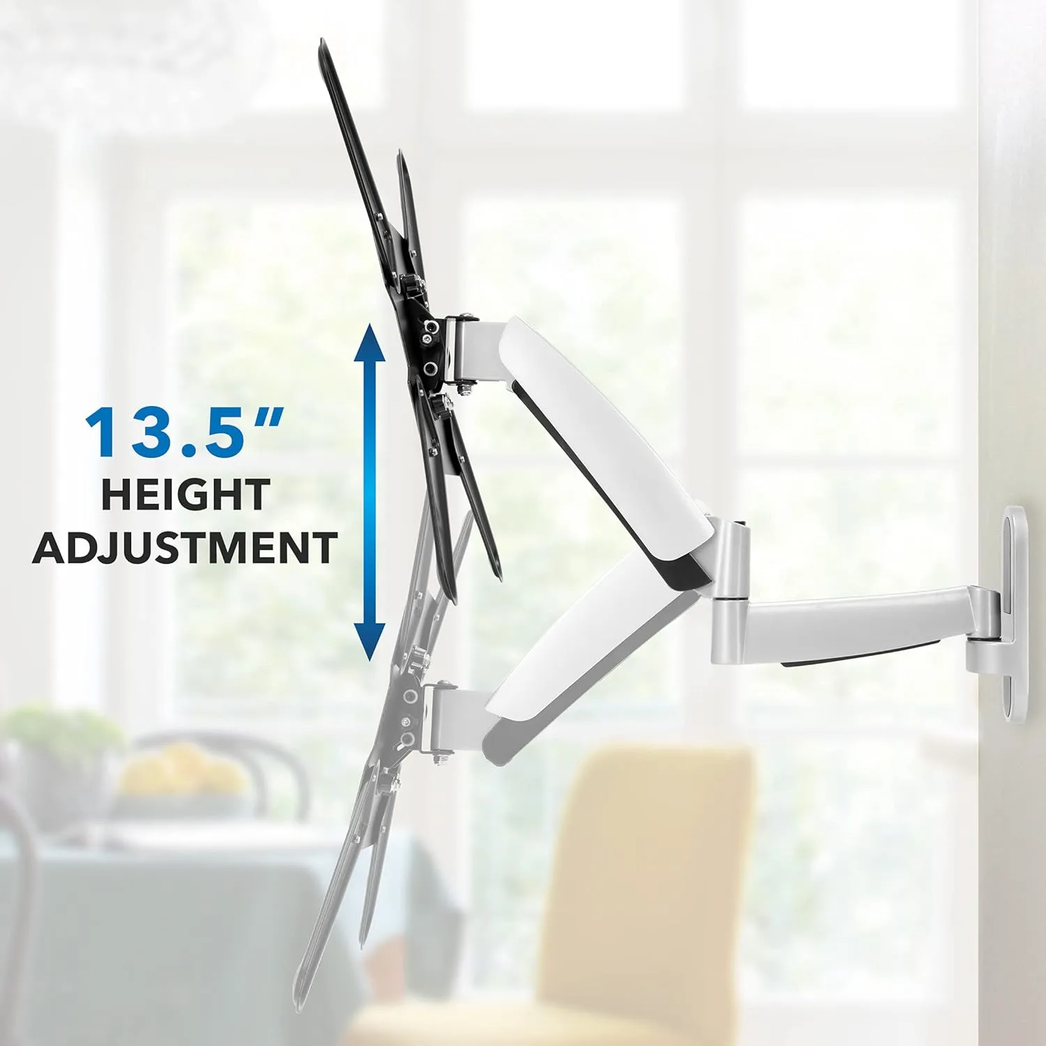 Mount-It! Height Adjustable TV Wall Mount Bracket with Counterbalance Gas Spring Arm