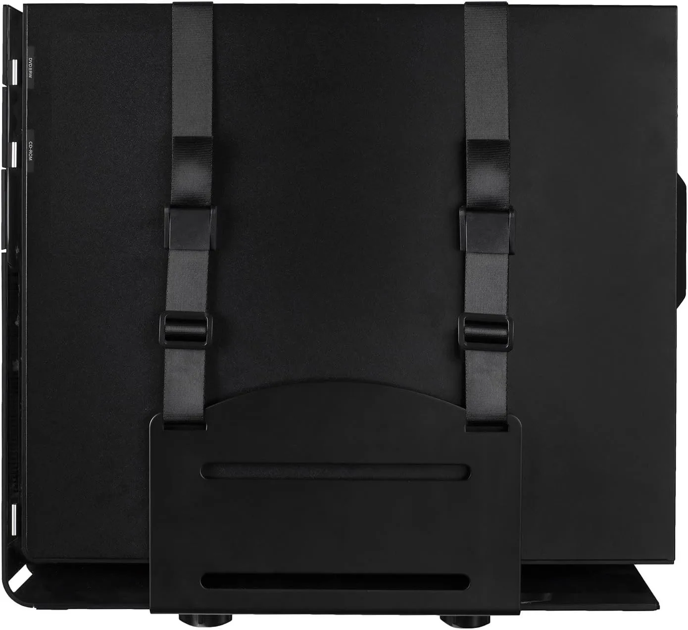 Mount-It! CPU Wall Mount Bracket, Desktop Computer Tower Holder with Safety Straps, Heavy Duty Size Adjustable CPU Holder