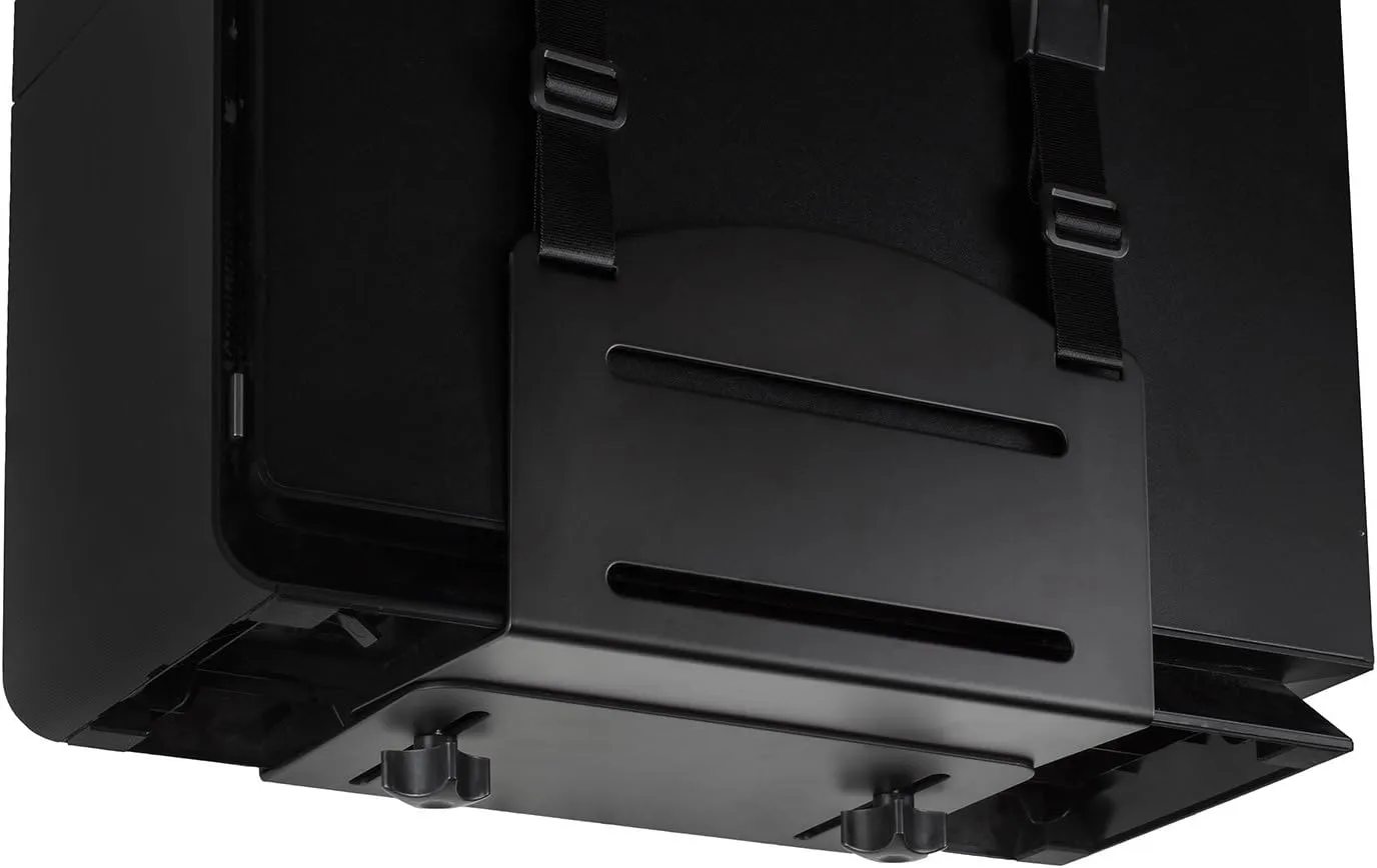 Mount-It! CPU Wall Mount Bracket, Desktop Computer Tower Holder with Safety Straps, Heavy Duty Size Adjustable CPU Holder