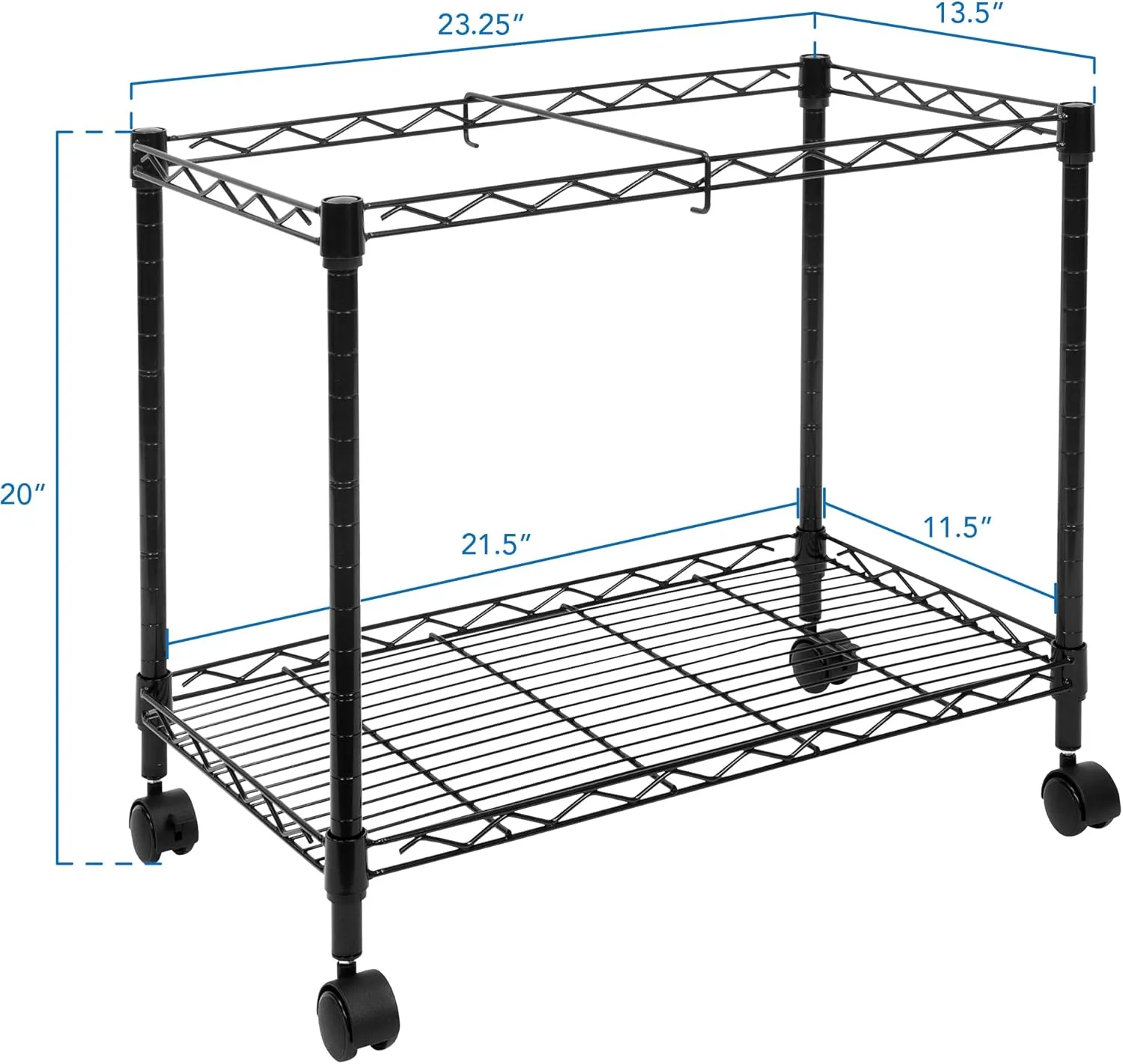 Mount-It! Rolling File Cart with Locking Casters, Mobile Filing Cabinet for Letter and Legal Size Folders