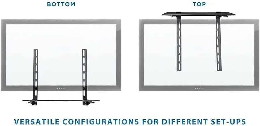 Mount-It! MI-8401 Wall Mount A/V Component Shelf, 16-5/8inH x 18inW x 9-13/16inD, Black
