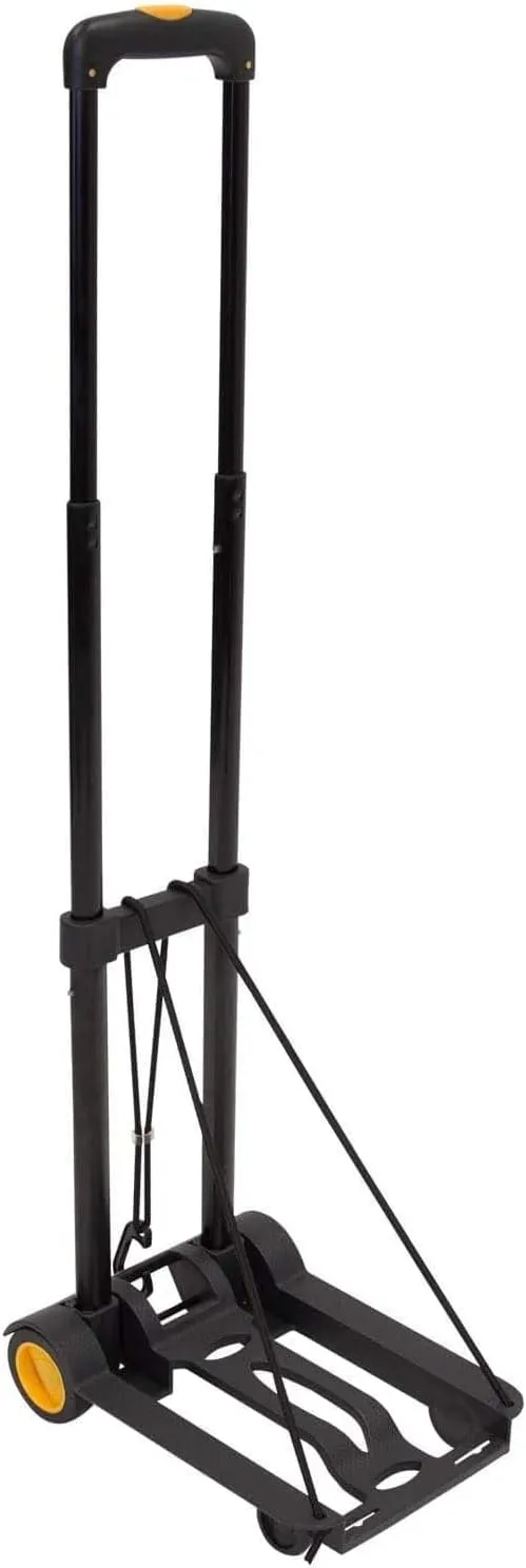 Mount-It! MI-912 Luggage Folding Cart And Dolly, 17inH x 3inW x 9inD, Black