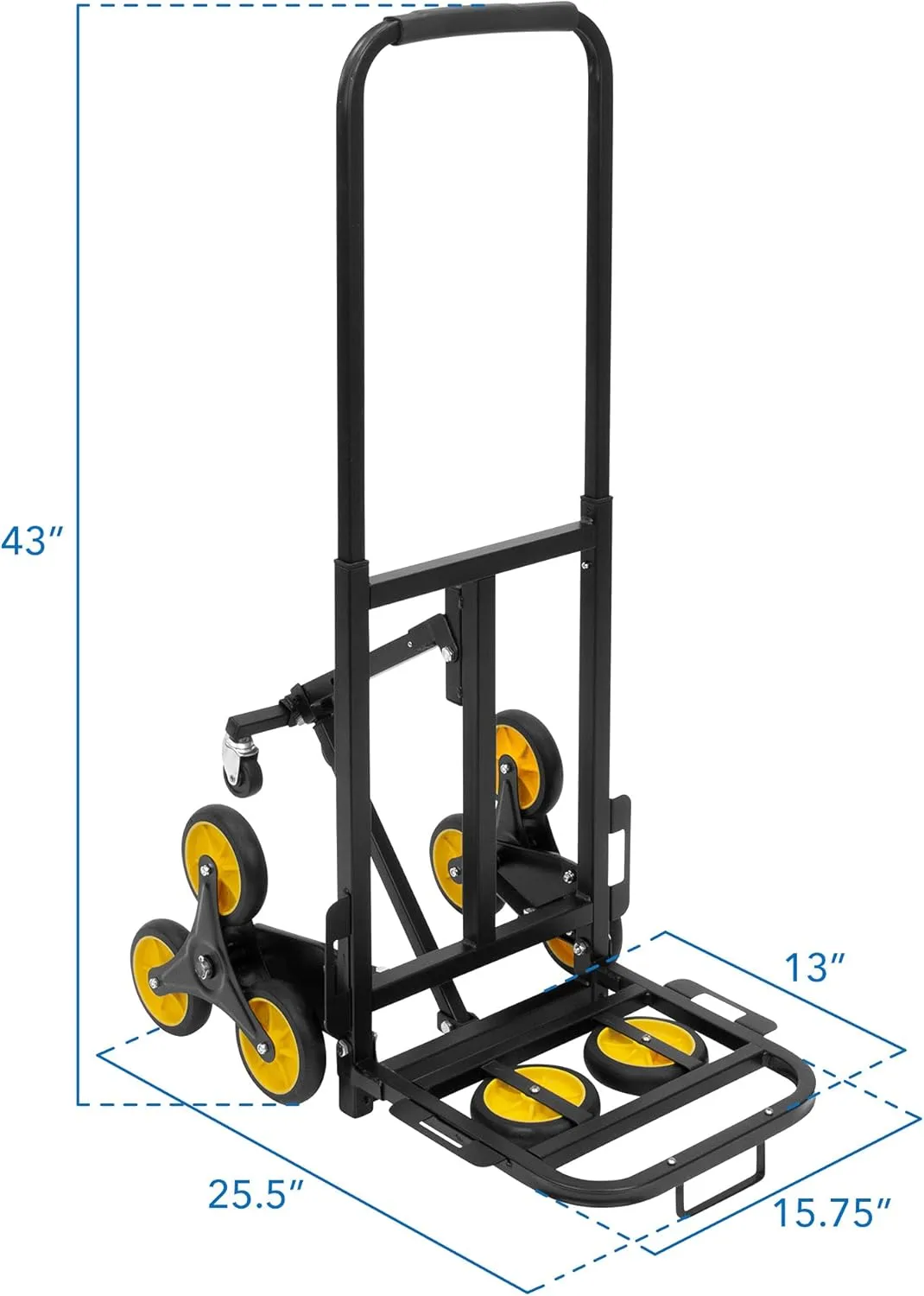 Mount-It! Stair Climbing Cart - 3 Wheel Stair Climbing Dolly - Easily Lift Heavy Items Up and Down Steps with Stair Climber