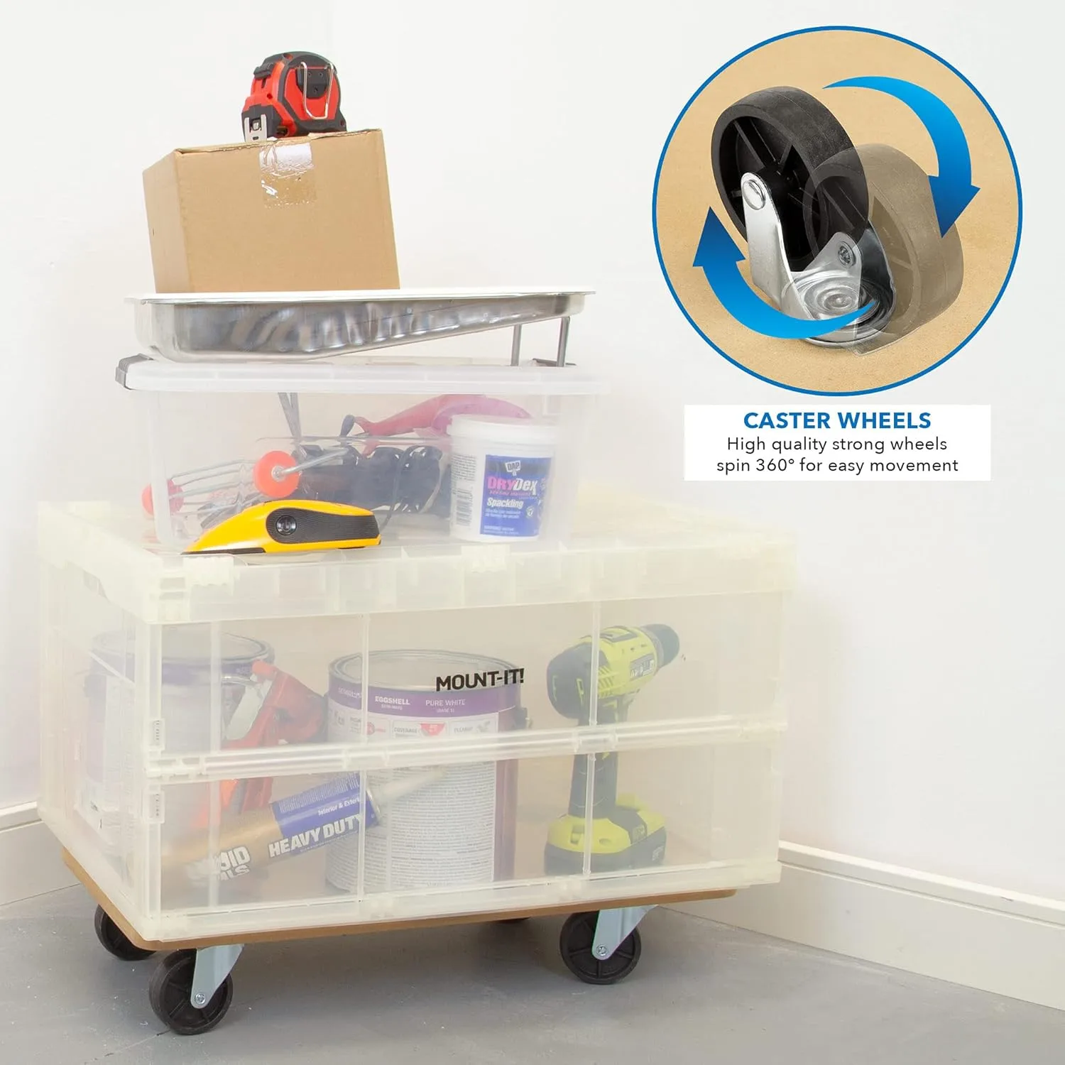 Mount-It! Furniture Dolly for Easy Moving, 220 lbs Capacity, Ideal for Pianos, Couches, Fridges