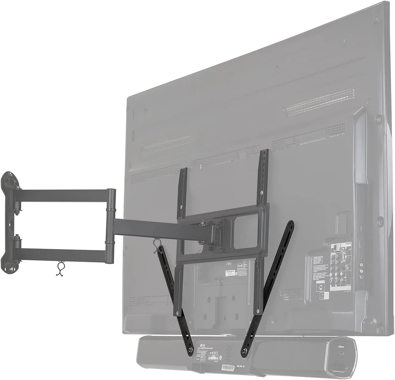 Mount-It! Soundbar Bracket Universal Sound Bar TV Mount for Mounting Above or Under TV, Fits Sonos, Samsung, Sony, Vizio
