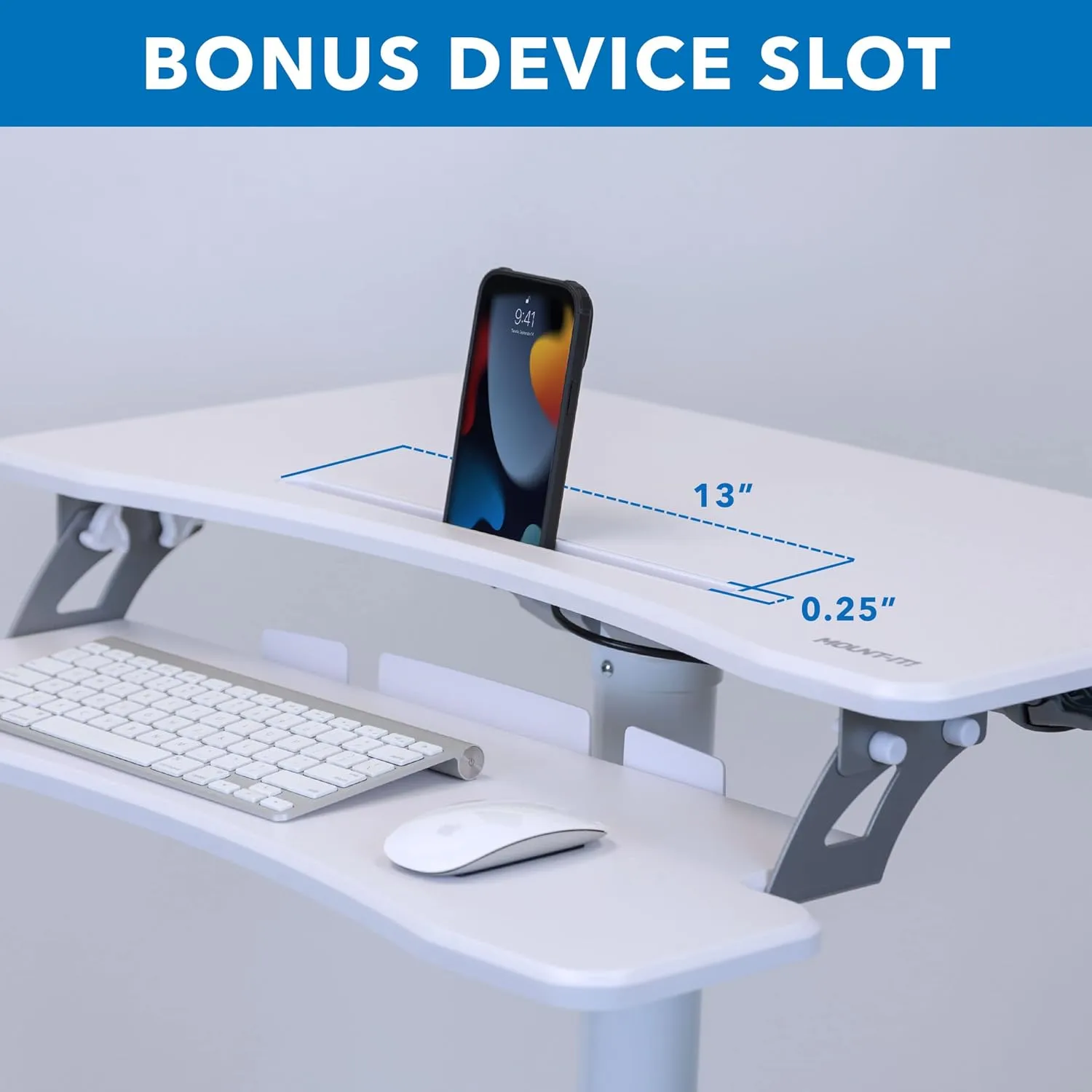 Mount-It! Mobile Workstation for Medical, Classroom, or Office Use, Height Adjustable Rolling Desk with Keyboard Tray