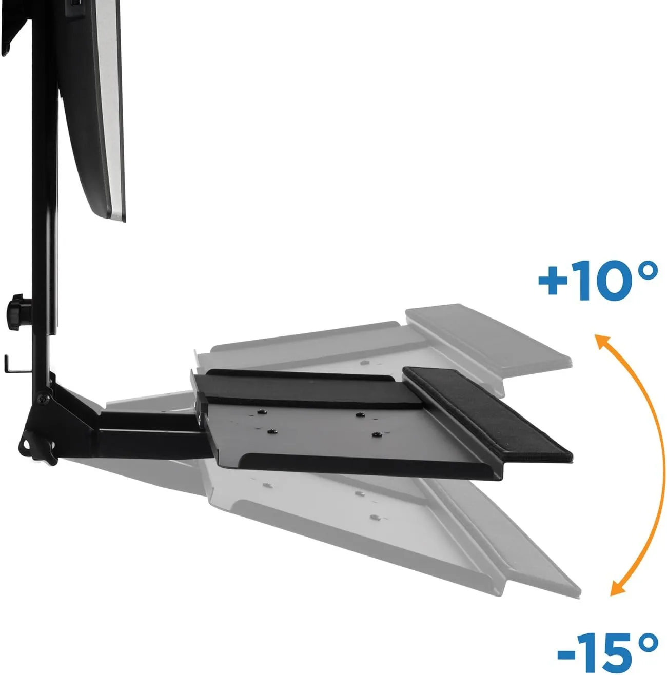Mount-It! Monitor and Keyboard Wall Mount with CPU Holder, 25" Wide VESA Keyboard Tray (MI-7919)