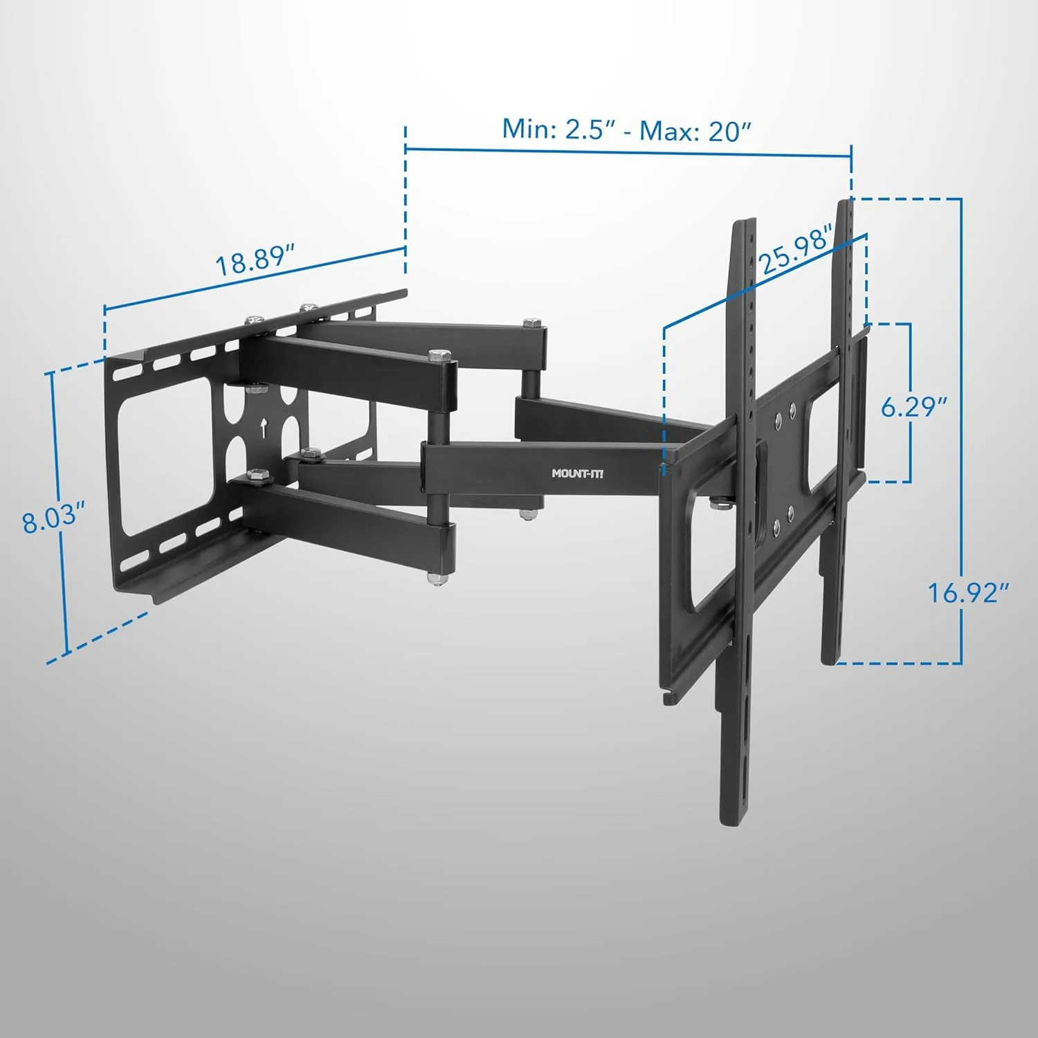 Mount-It! Outdoor TV Mount Weatherproof, Anti-Rust Anti-Corrosion Outside TV Bracket for Patio, Gazebo and Exterior