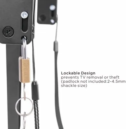 Mount-It! Portrait TV Wall Mount, Low Profile TV Mount for Vertical Mounting of Displays from 37" to 75"