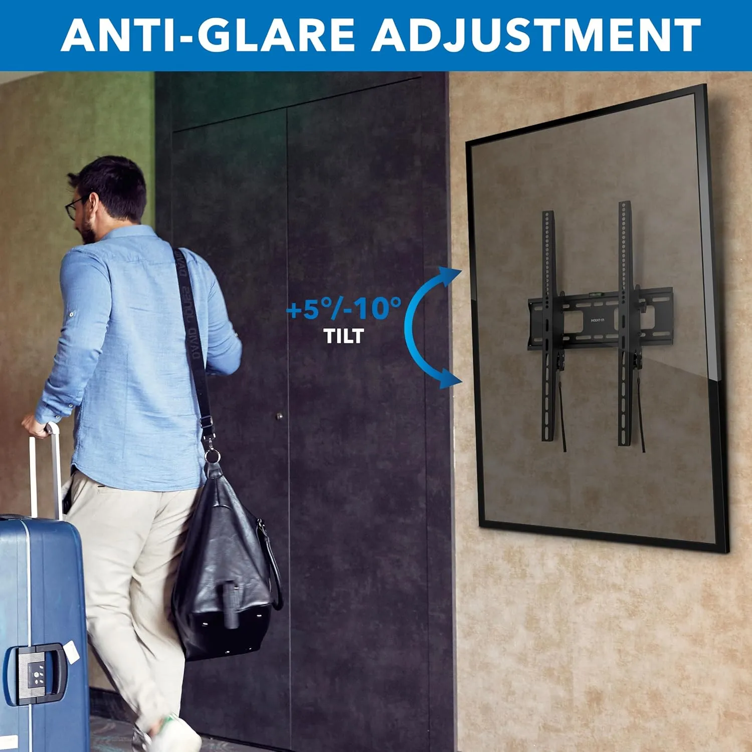 Mount-It! Portrait TV Wall Mount, Low Profile TV Mount for Vertical Mounting of Displays from 37" to 75"