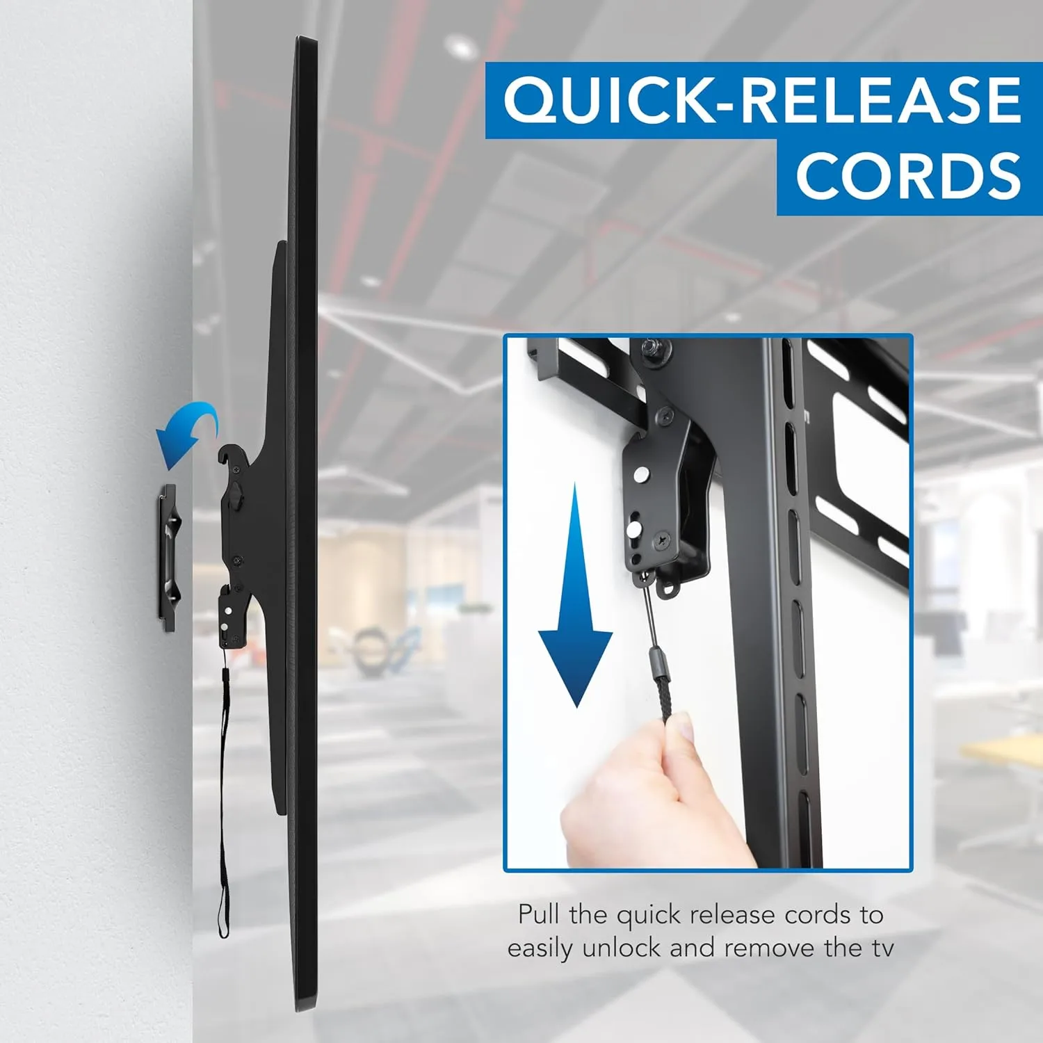 Mount-It! Portrait TV Wall Mount, Low Profile TV Mount for Vertical Mounting of Displays from 37" to 75"