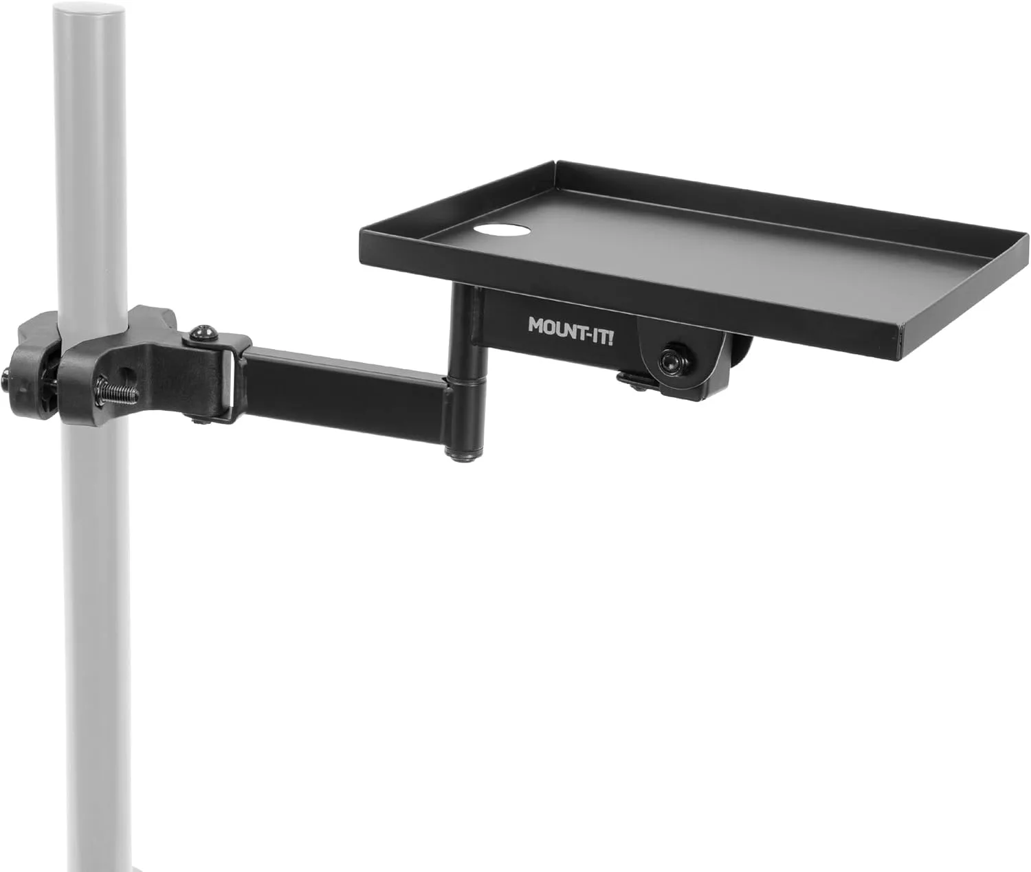 Mount-It! Printer Pole Mount for Thermal Label Printers, Full Motion Arm with Rotating Tray, Holds up to 11 lbs, Swivel