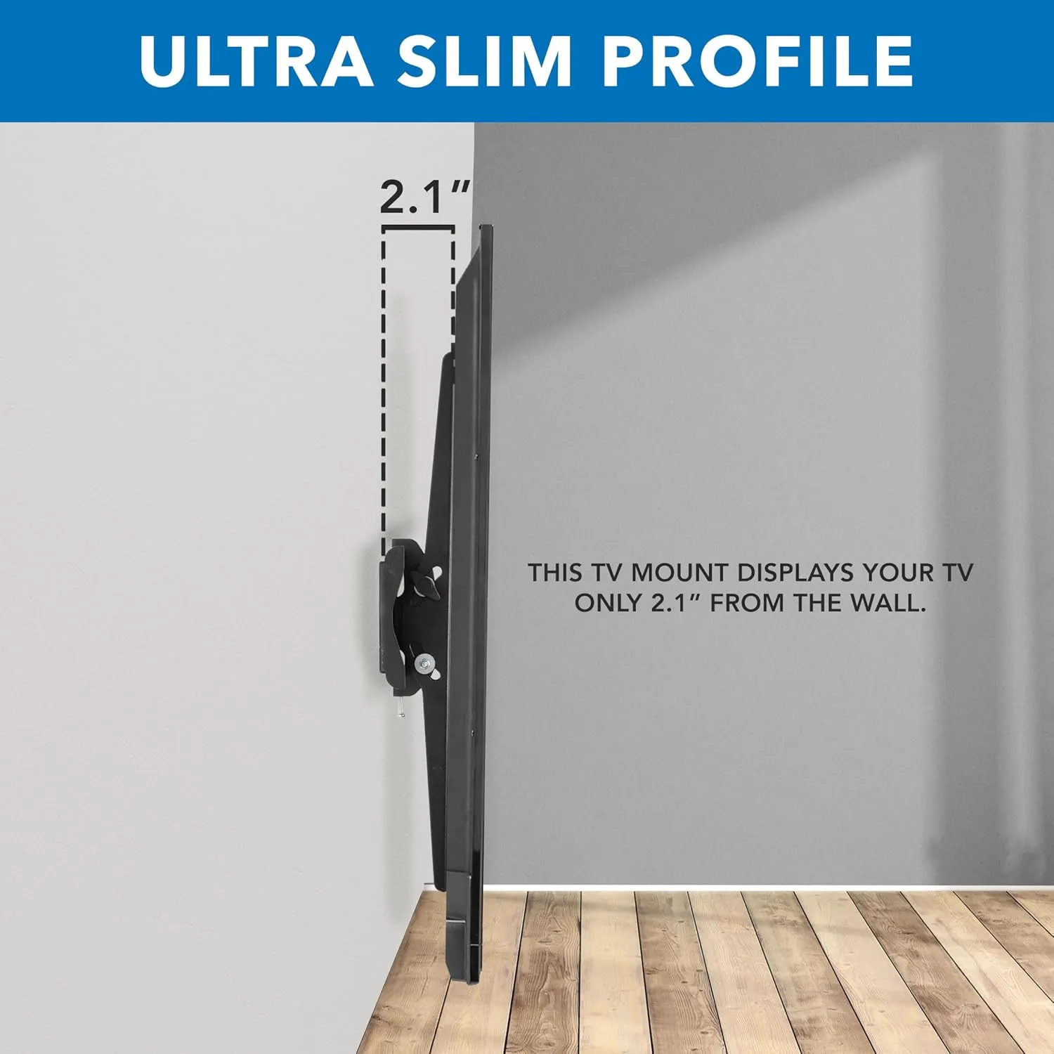 Mount-It! UL Certified Tilting TV Wall Mount for Most 43-90 Inch Flat Screen TVs