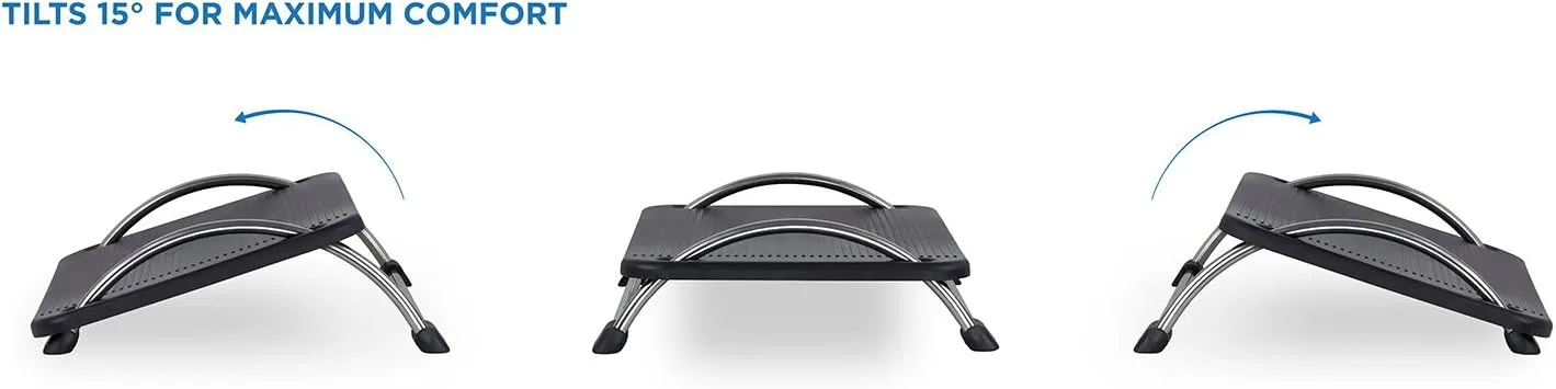 Mount-It! Tilting Footrest Under Desk | Ergonomic Office Foot Rest Adjustable | Computer Desk Foot Support | Large Platform