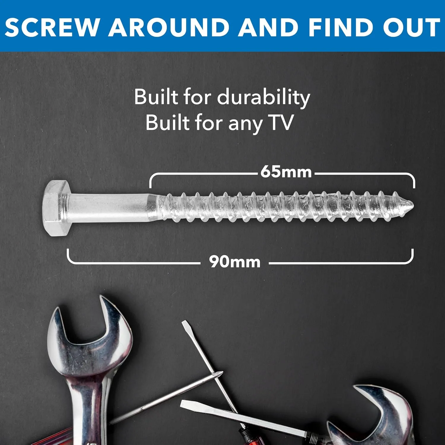Mount-It! Universal TV Mounting Hardware Kit, Lag Screw and Drill Bit Set Includes Screws, Washers, Fischer Anchors