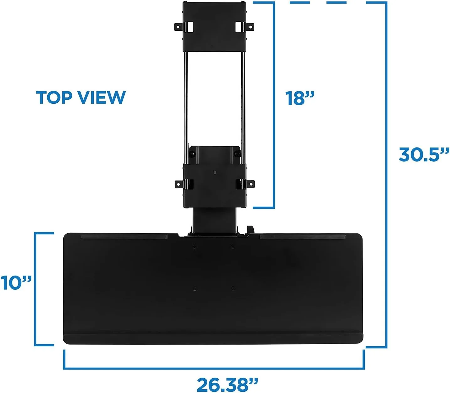Mount-It! Under Desk Computer Keyboard and Mouse Tray, Slide Out Ergonomic Keyboard Drawer with Gel Wrist Pad, Tilt