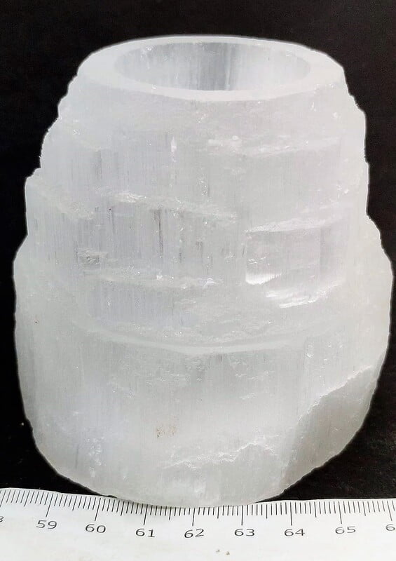 Selenite Mountain Candleholder Selenite Mountain Candleholder