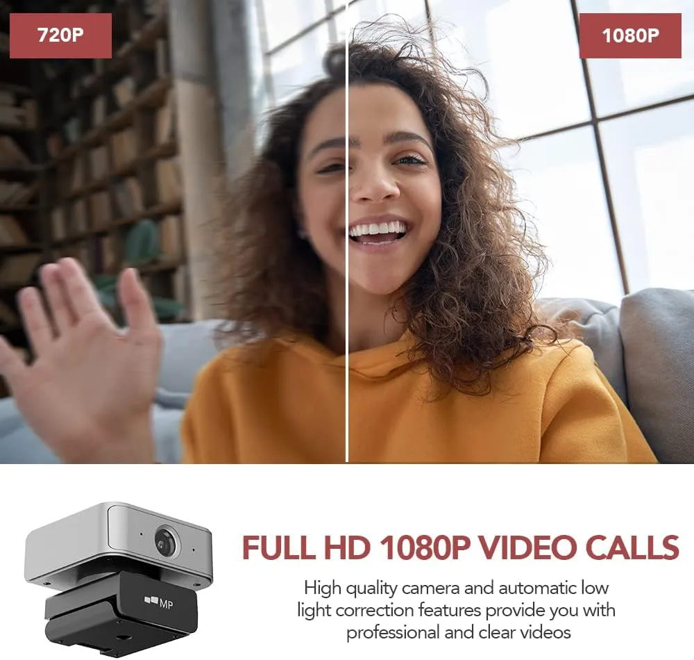MP Mobile Pixels AI Camera FHD 1080p Webcam