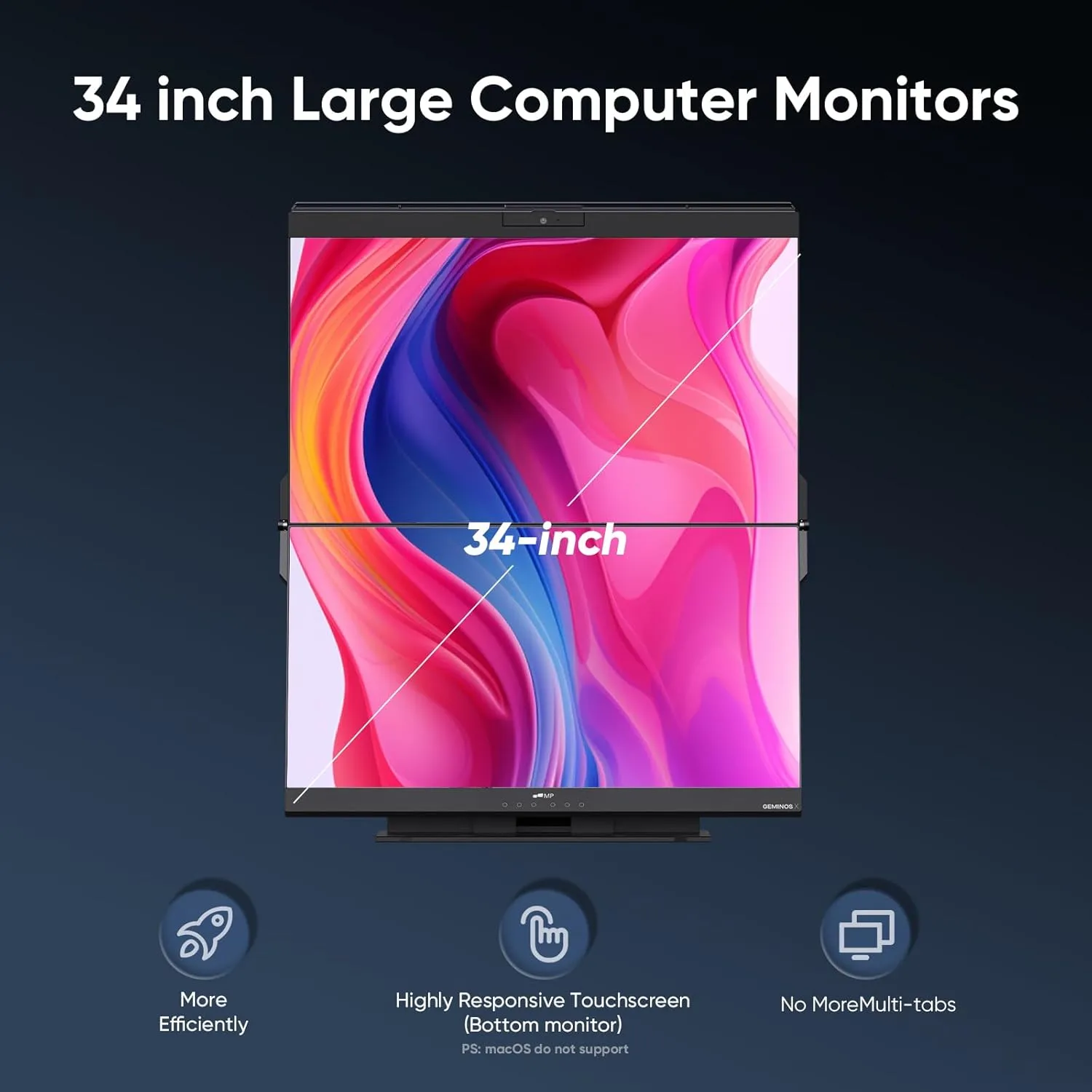 MP Mobile Pixels Geminos Dual-Stacked 24in Monitor