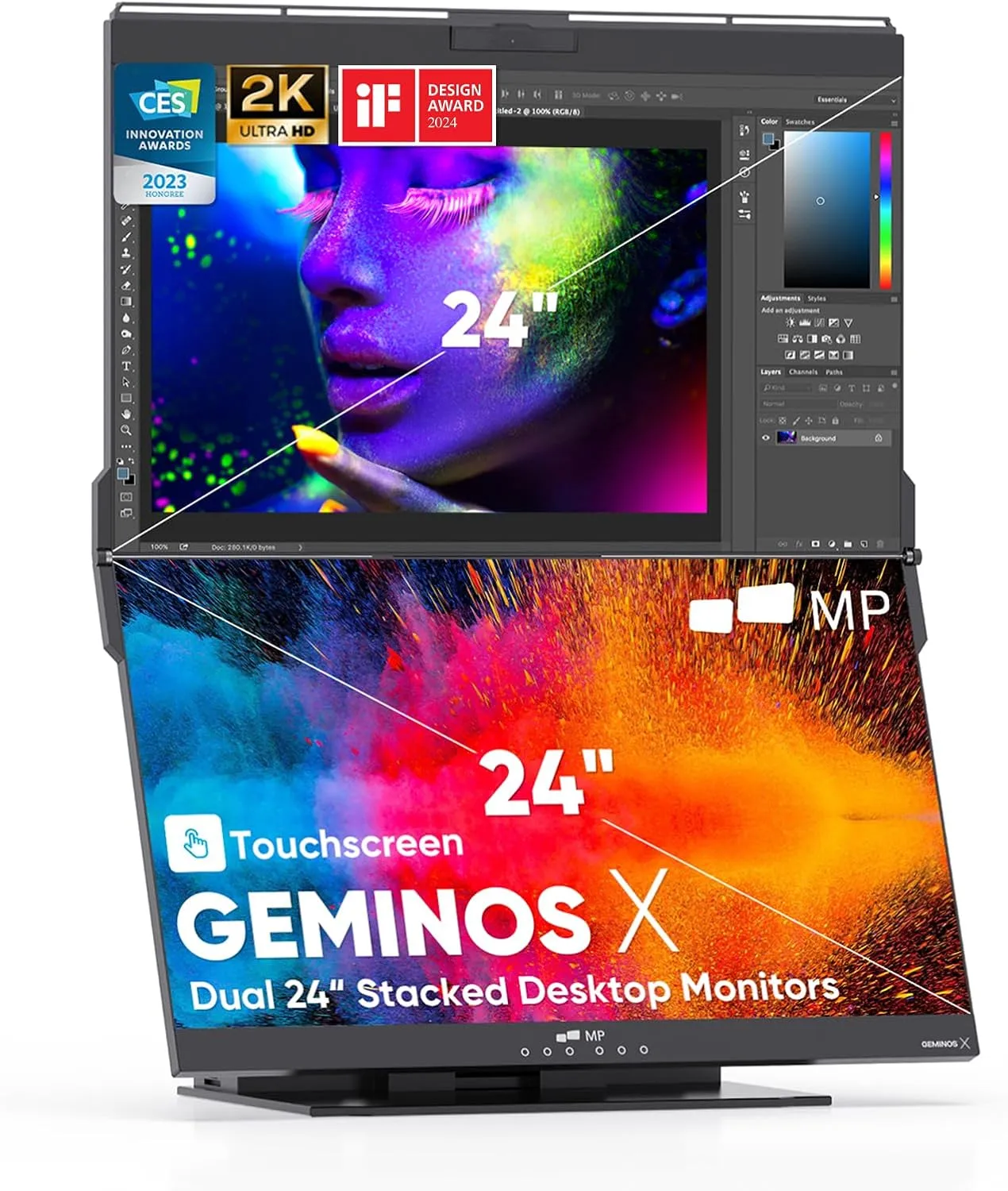 MP Mobile Pixels Geminos Dual-Stacked 24in Monitor