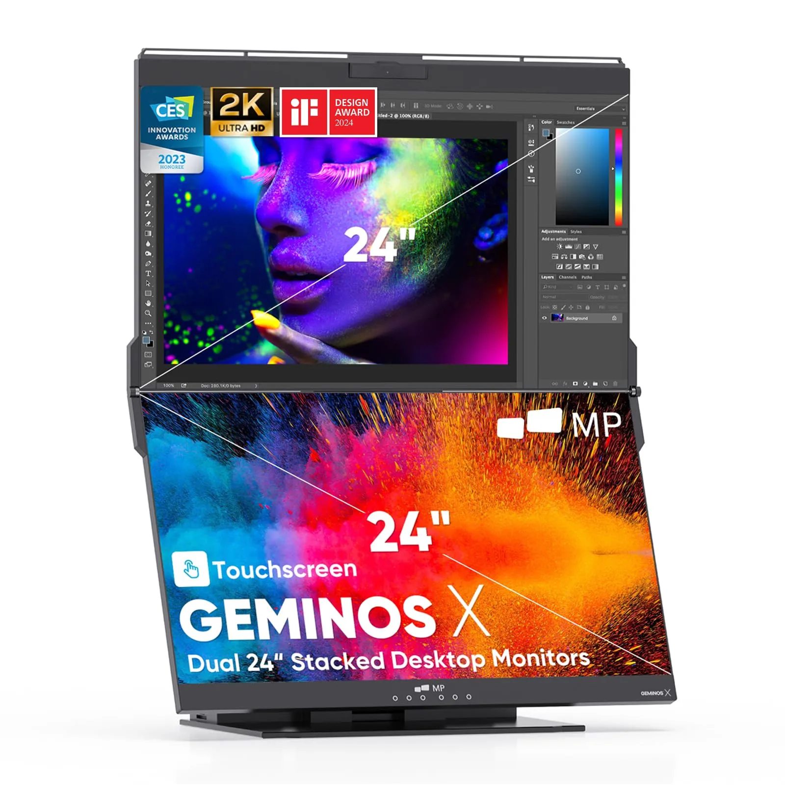 MP Mobile Pixels Geminos Dual-Stacked 24in Monitor