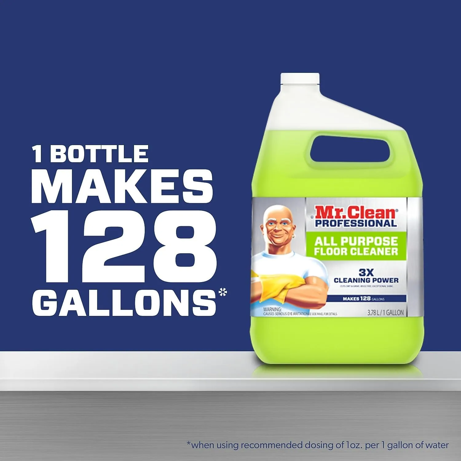 Finished Floor Cleaner, Lemon Scent, One Gallon Bottle 128 Fl Oz (Pack of 1)