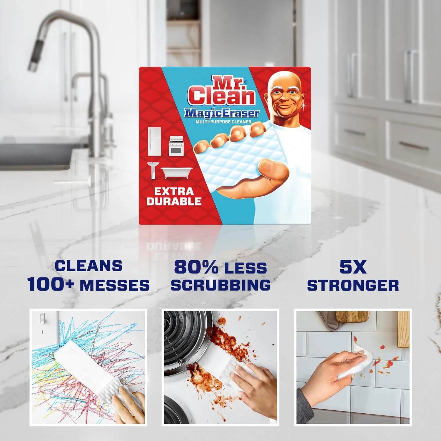 Mr. Clean Magic Eraser Extra Durable Cleaning Pads, 4 Count