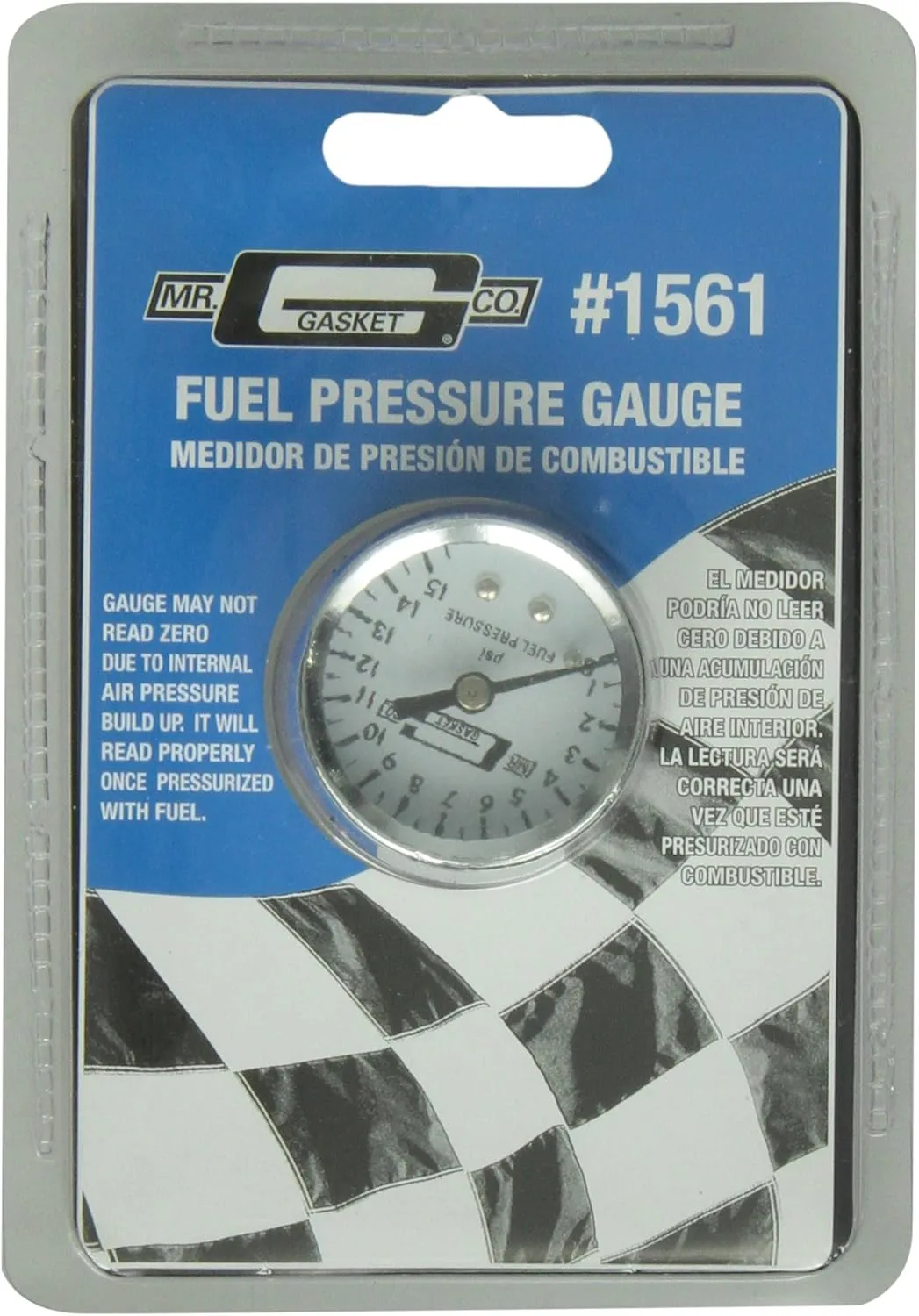 Mr. Gasket 1561 Fuel Pressure Gauge 1.500 in.