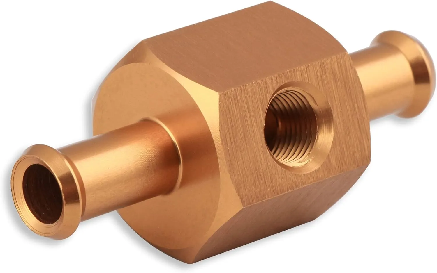 Mr. Gasket Fuel Block With 0-15 PSI Pressure Gauge, Silver, 1.500 in.