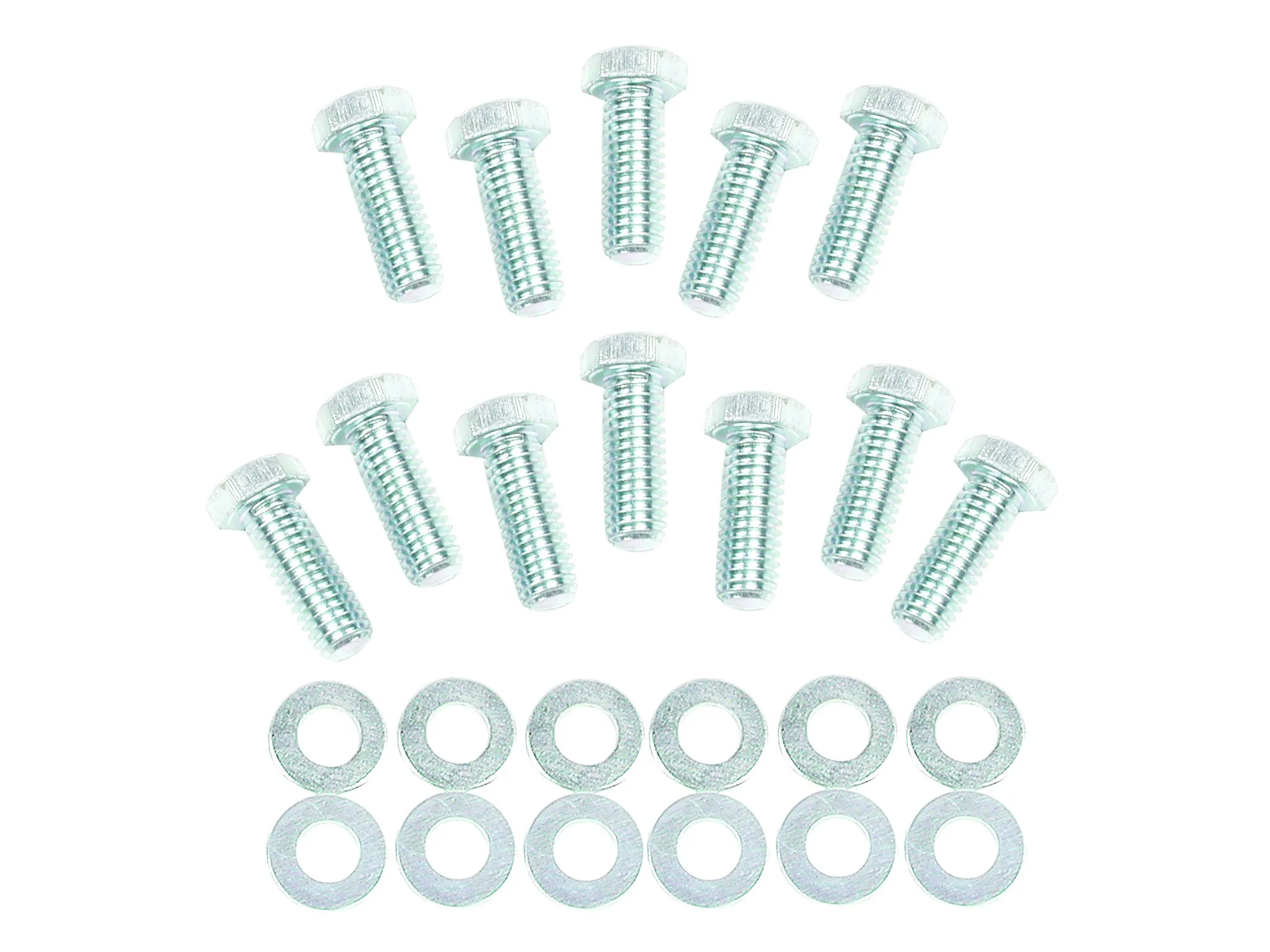 Mr. Gasket Int Bolts Sb Chev Hex Head, Silver