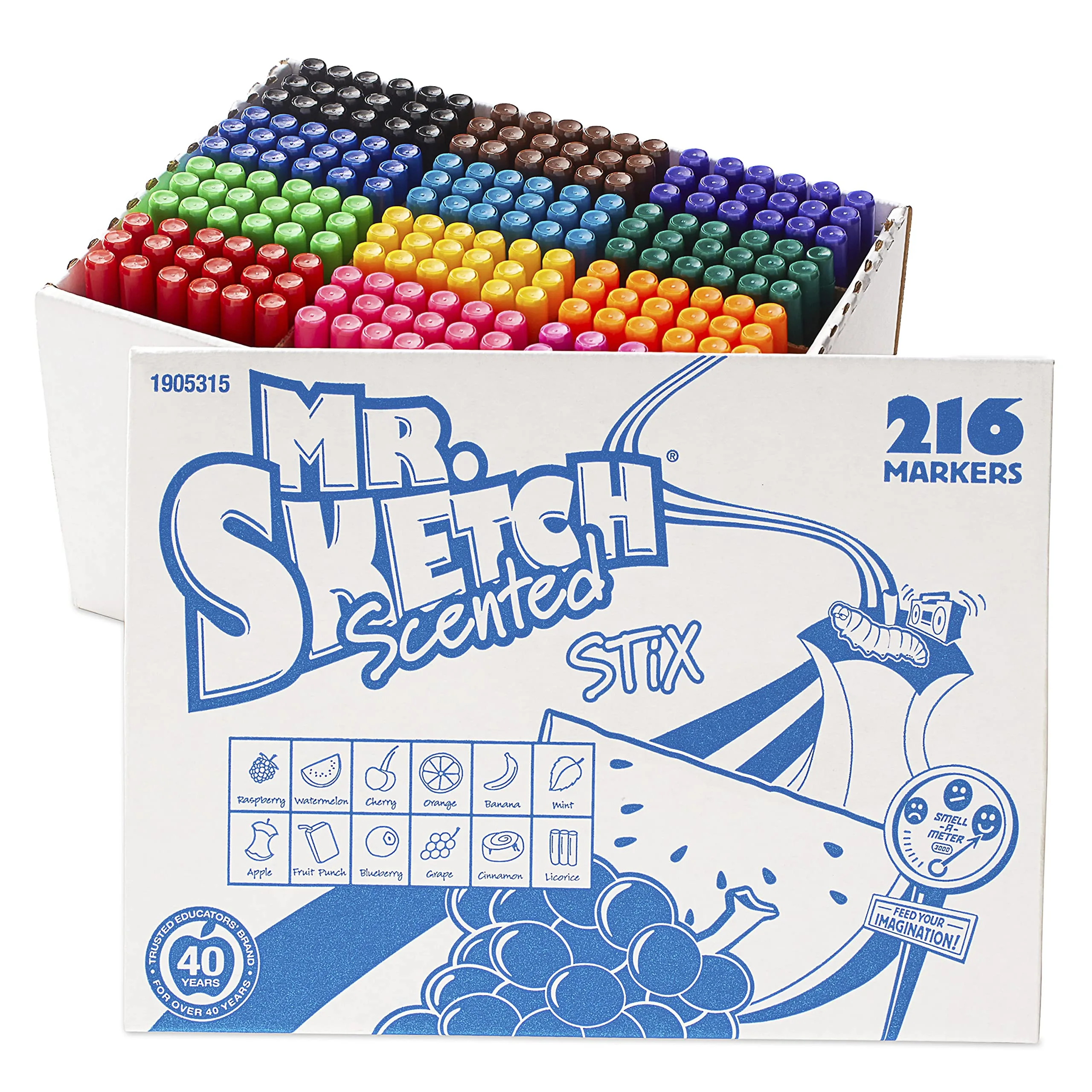 Mr. Sketch Stix Classpack Scented Markers - 0.8 mm Fine Bullet, 16/Pack