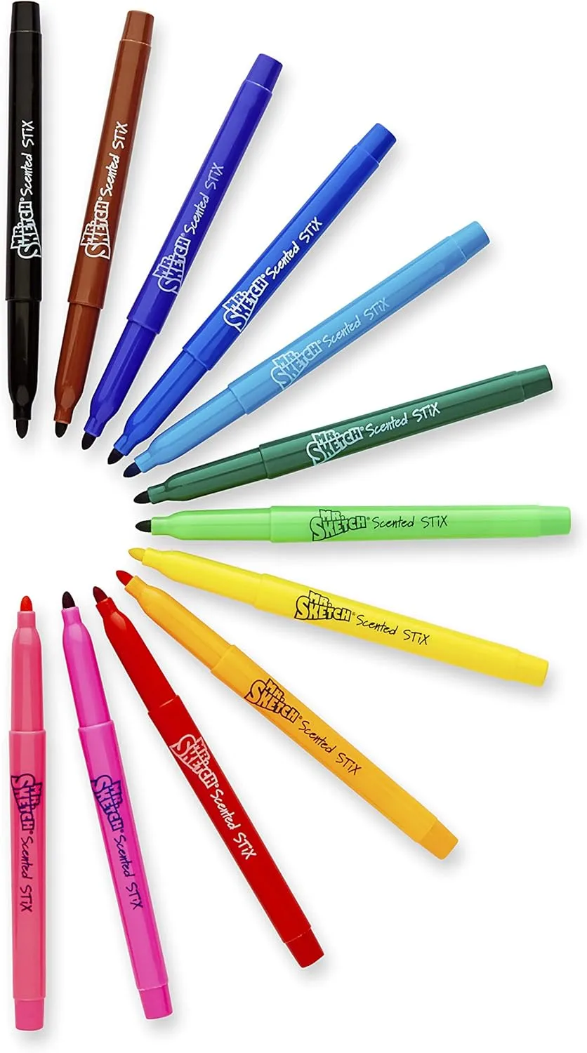 Mr. Sketch Stix Classpack Scented Markers - 0.8 mm Fine Bullet, 16/Pack