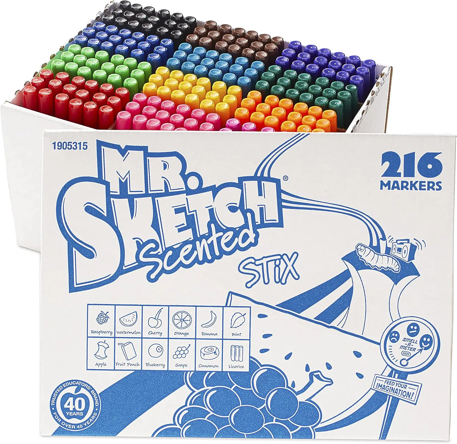 Mr. Sketch Stix Classpack Scented Markers - 0.8 mm Fine Bullet, 16/Pack