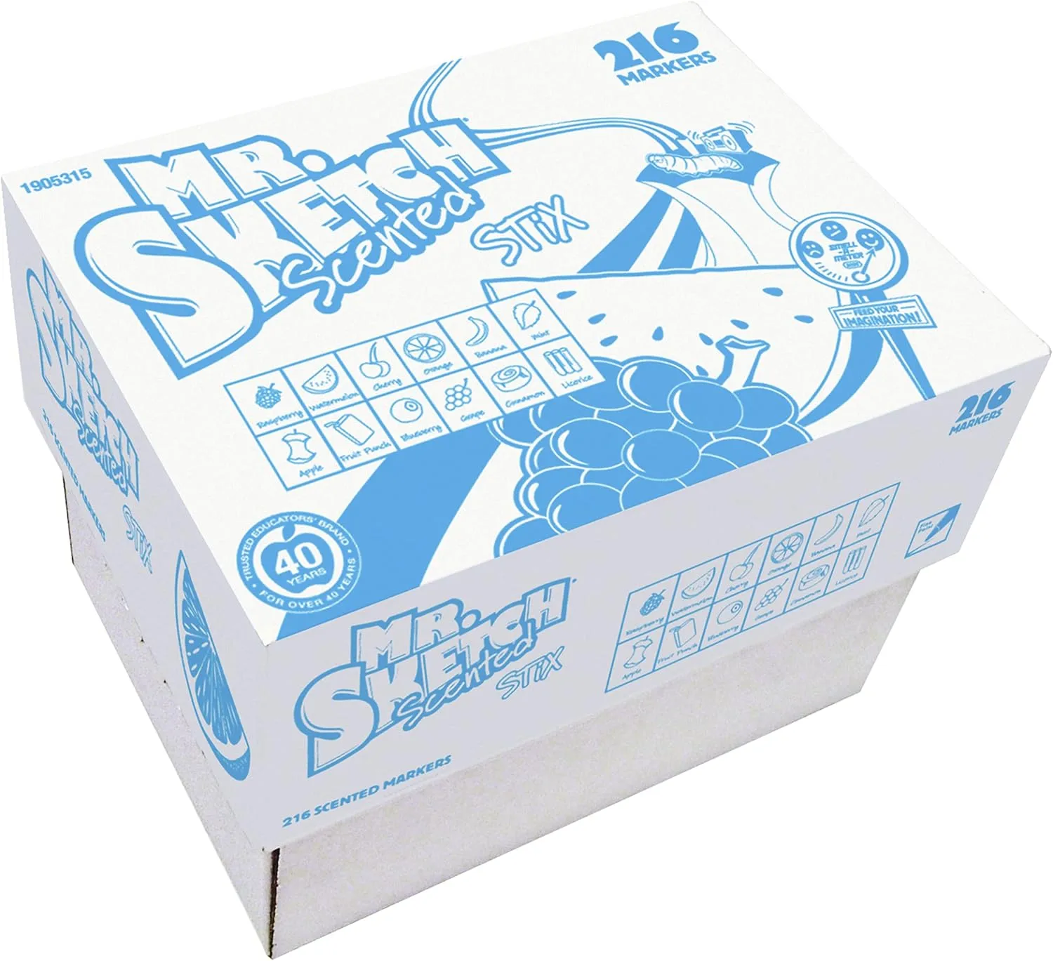 Mr. Sketch Stix Classpack Scented Markers - 0.8 mm Fine Bullet, 16/Pack