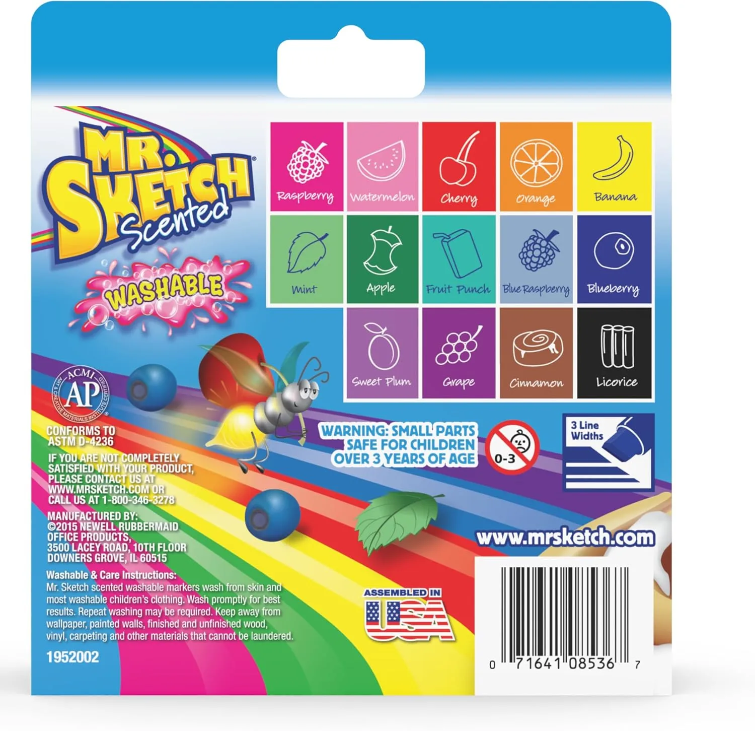 Mr. Sketch Scented Markers, Chisel Point, Assorted, Pack of 14