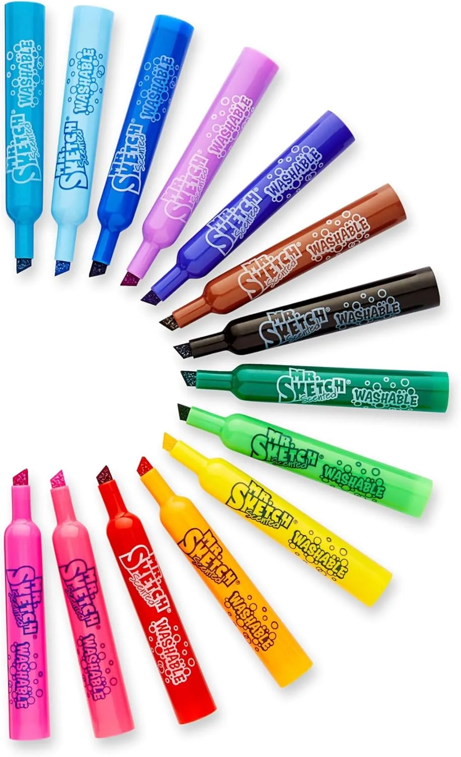 Mr. Sketch Scented Markers, Chisel Point, Assorted, Pack of 14