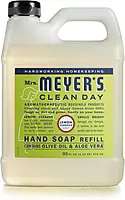 MRS. MEYER'S CLEAN DAY Basil Dish Soap (48 oz) & Lemon Verbena Hand Soap (33 oz) Bundle