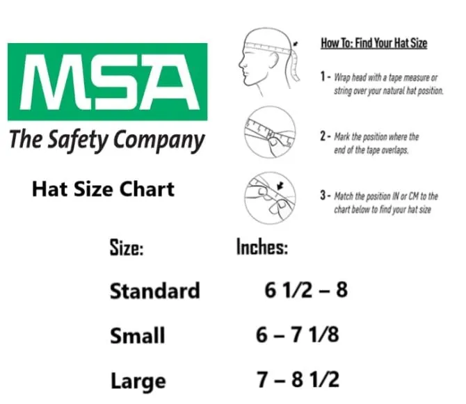 MSA 475358 V-Gard Cap Style Safety Hard Hat With Fas-Trac III Ratchet Suspension | Polyethylene Shell