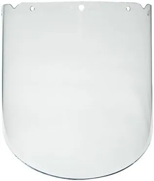 MSA 8" X 17" X 0.098" Clear Proprionate Chemical Splash Visor For V-Gard System Frames