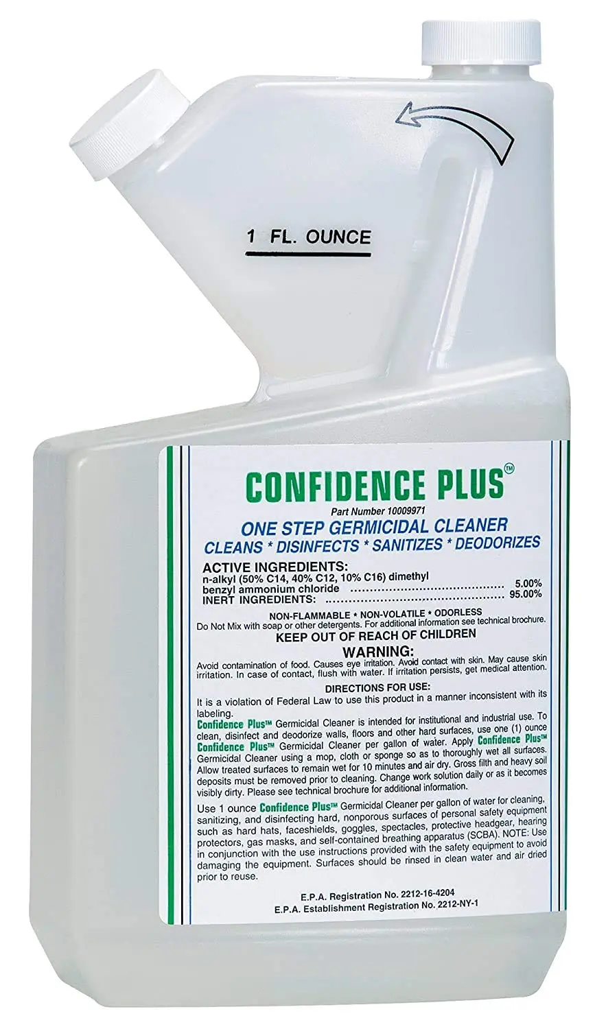 MSA 10009971 Confidence Plus 2 - Liquid Germicidal Cleaner, Makes up to 32 Oz of Sanitizer