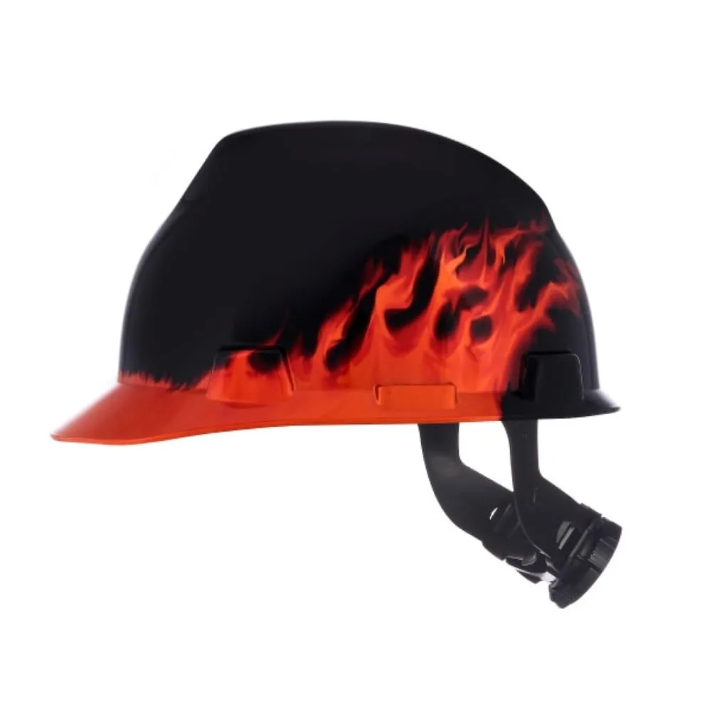 MSA Freedom Series V-Gard Cap Style Safety Hard Hat with Fas-Trac III Ratchet Suspension
